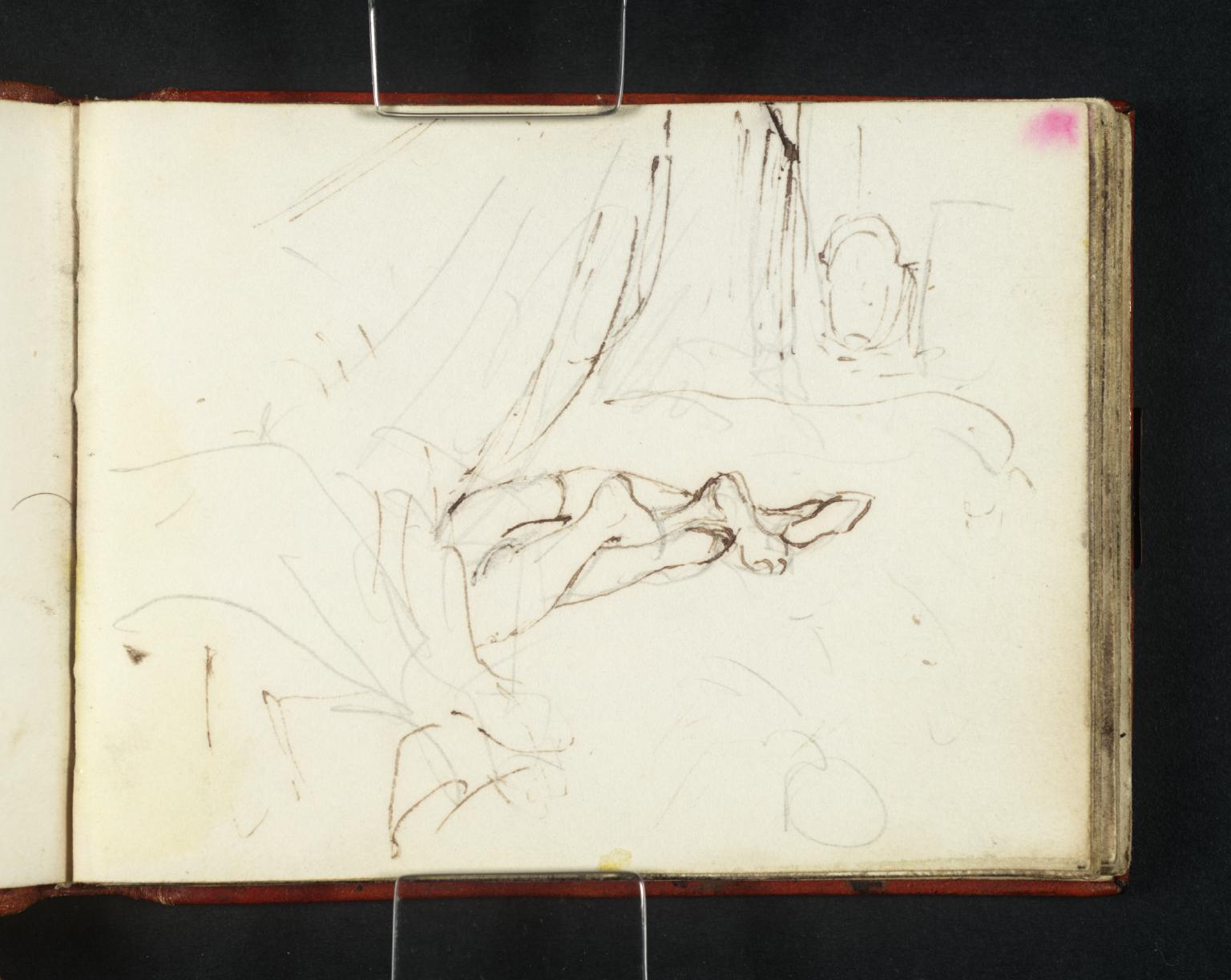 A Curtained Bed, with the Entwined Legs and Feet of a Man and Woman by Joseph Mallord William Turner