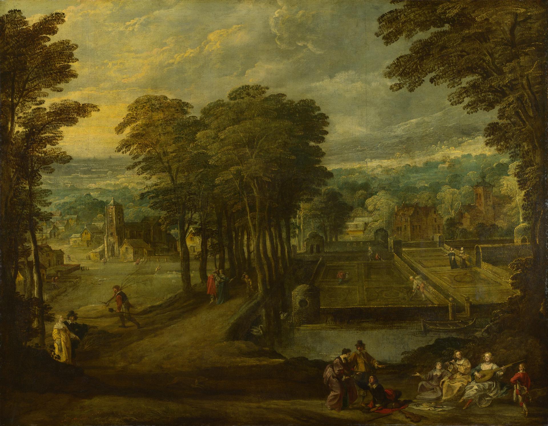 A Music Party before a Village by Joos de Momper the Younger