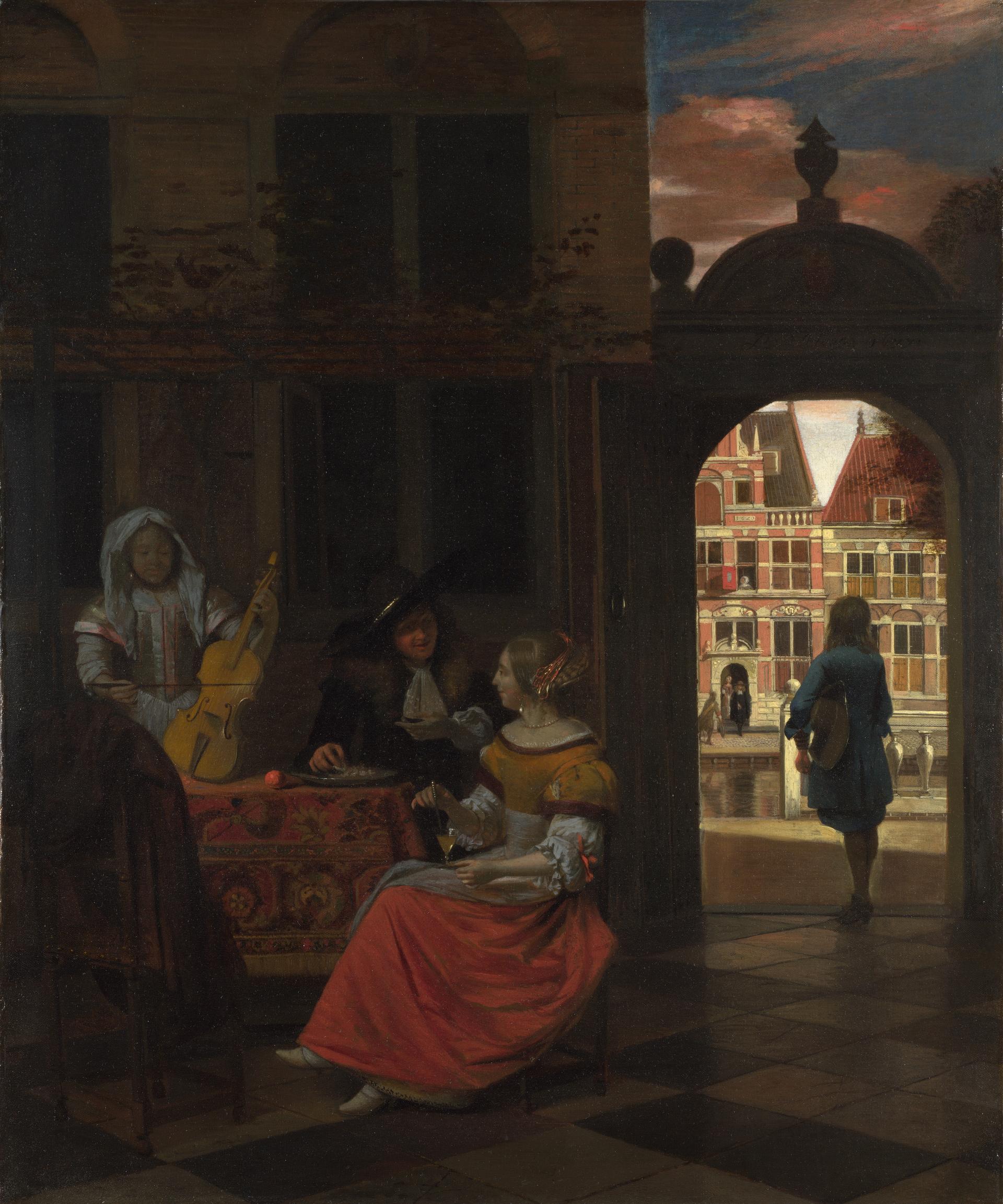 A Musical Party in a Courtyard by Pieter de Hooch