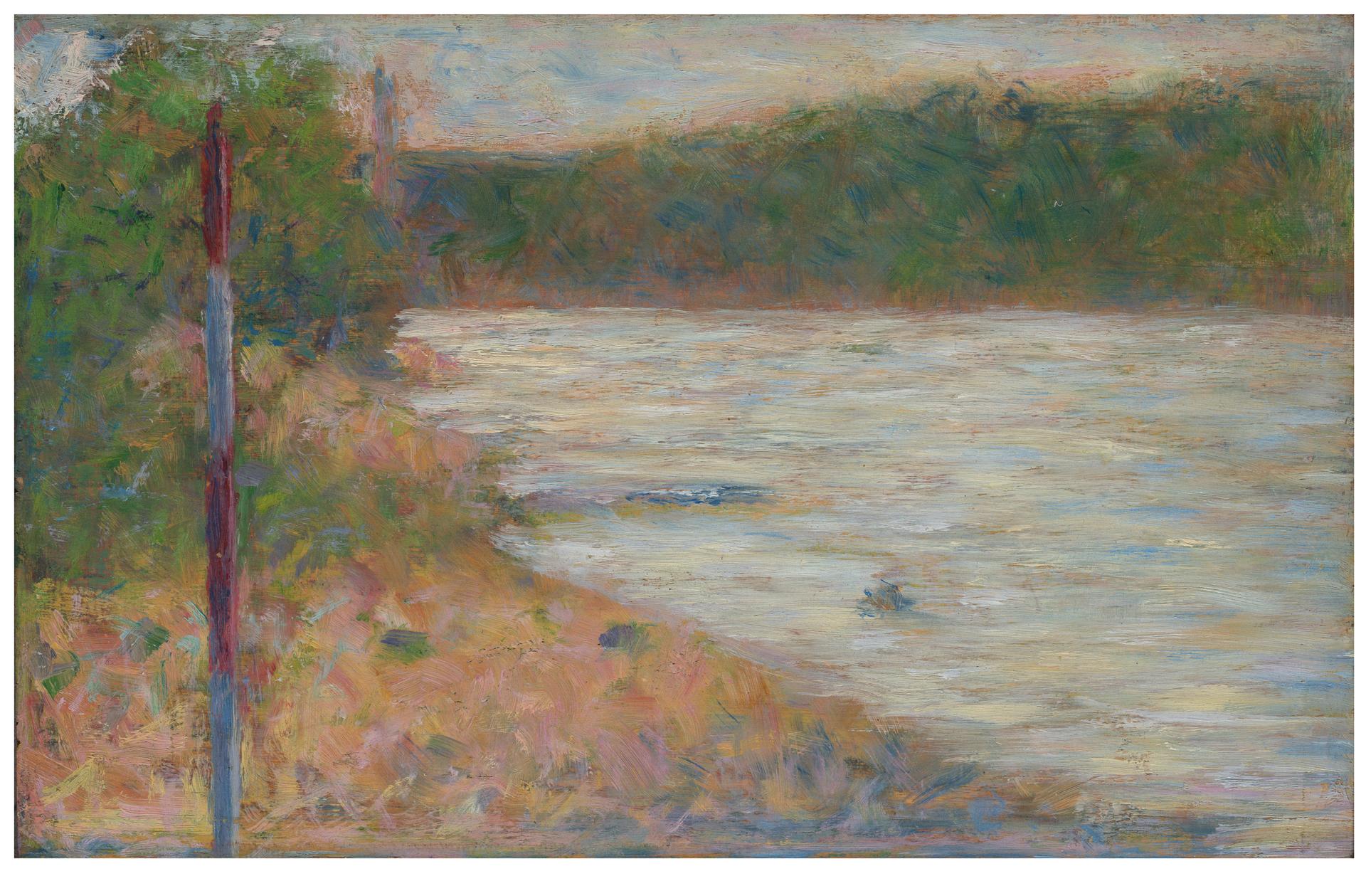 A River Bank (The Seine at Asnières) by Georges Seurat