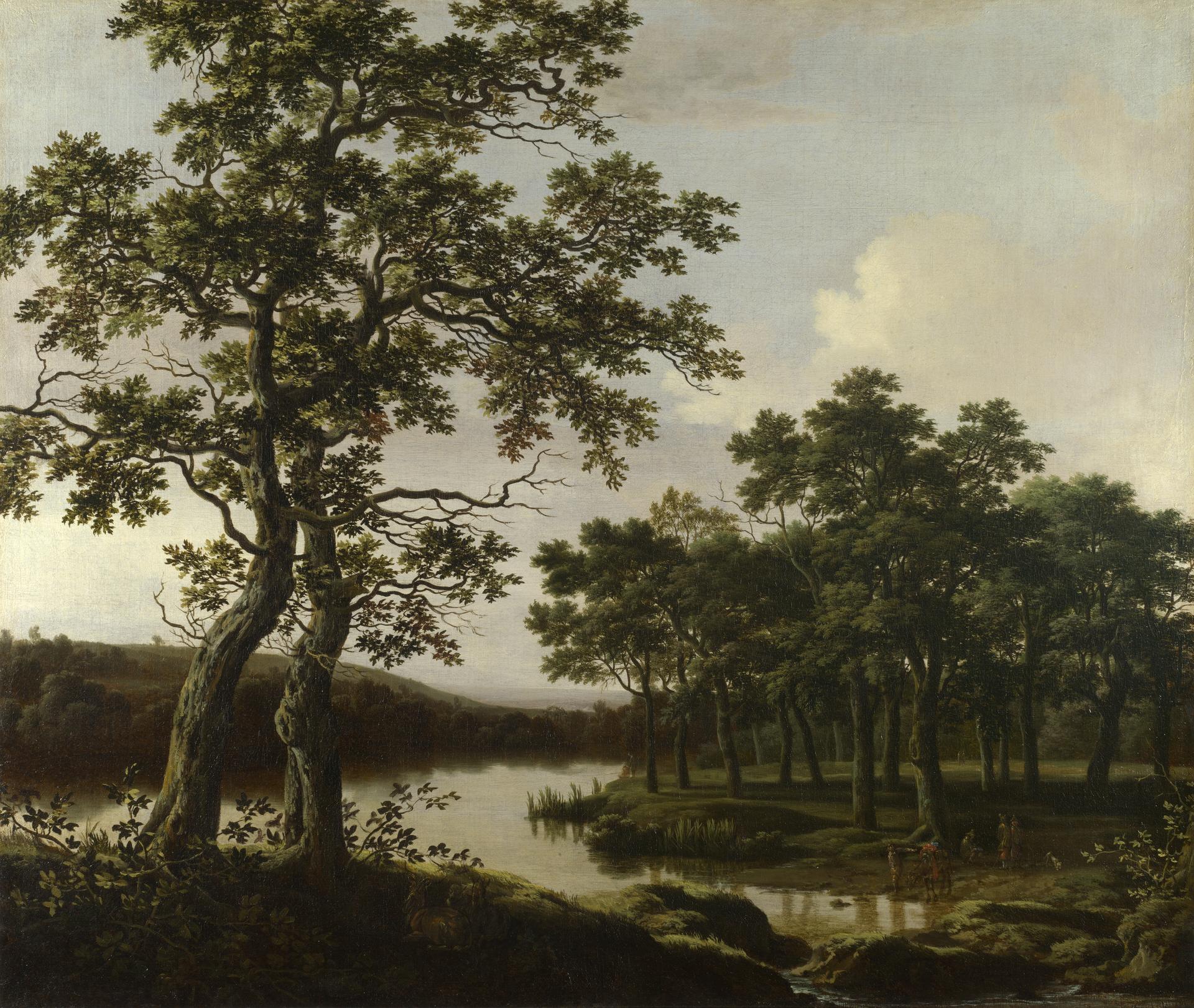 A River Landscape by Joris van der Haagen