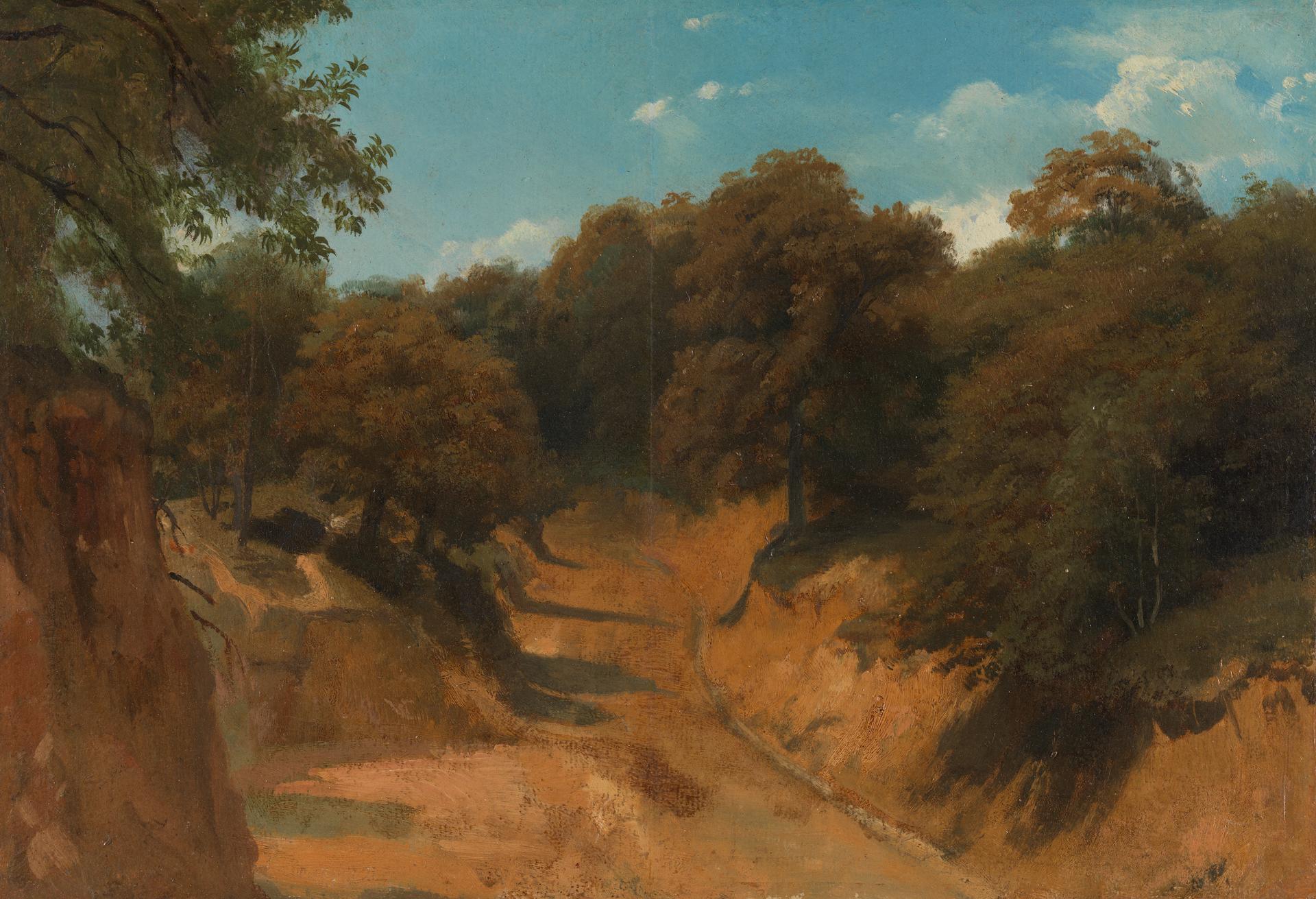 A Road in the Roman Campagna by Eugène-Ferdinand Buttura