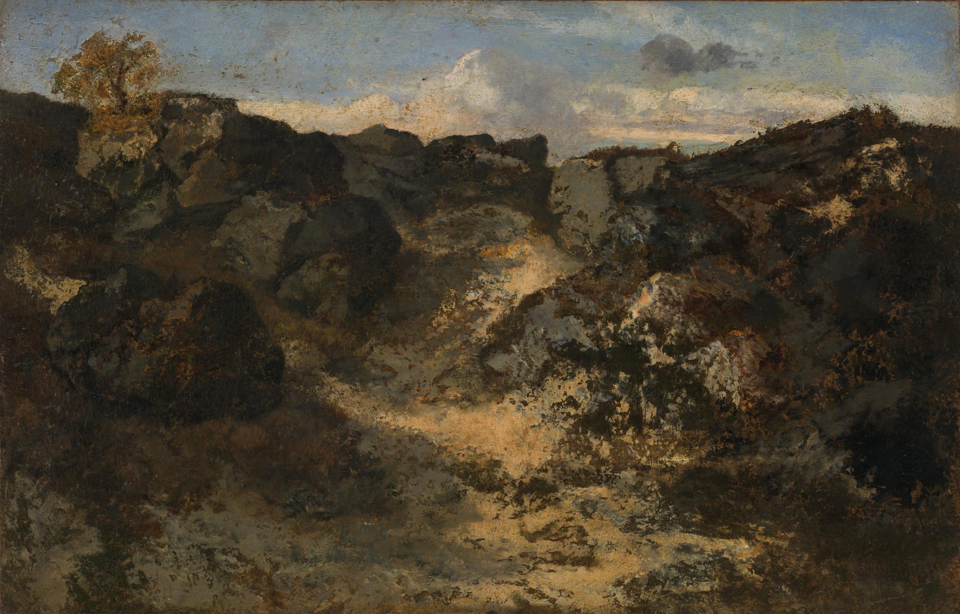 A Rocky Landscape by Théodore Rousseau