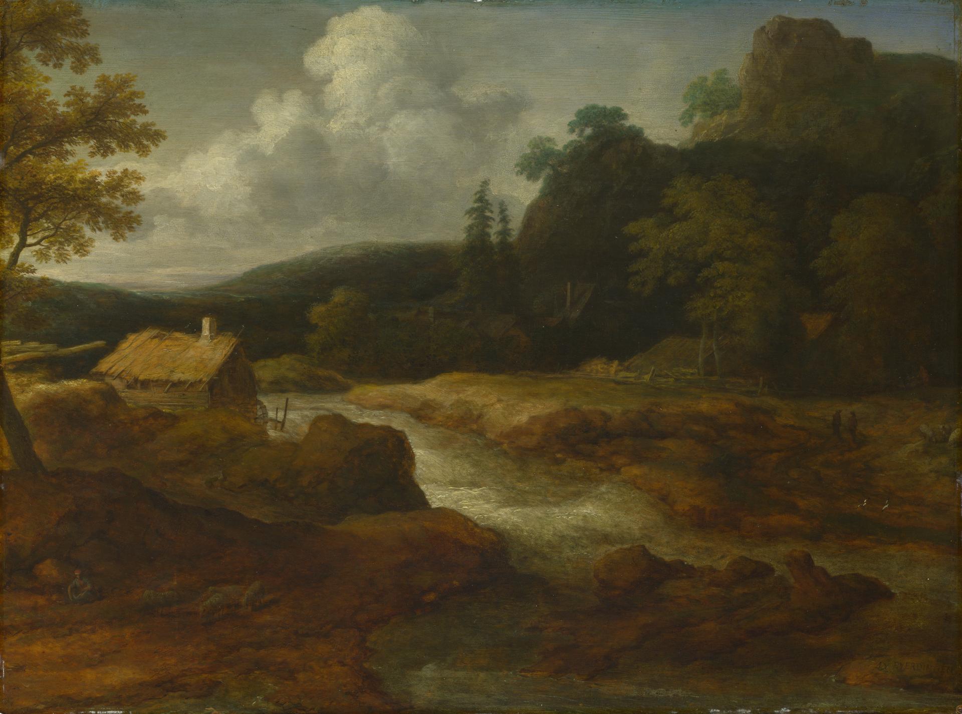 A Saw-mill by a Torrent by Allart van Everdingen