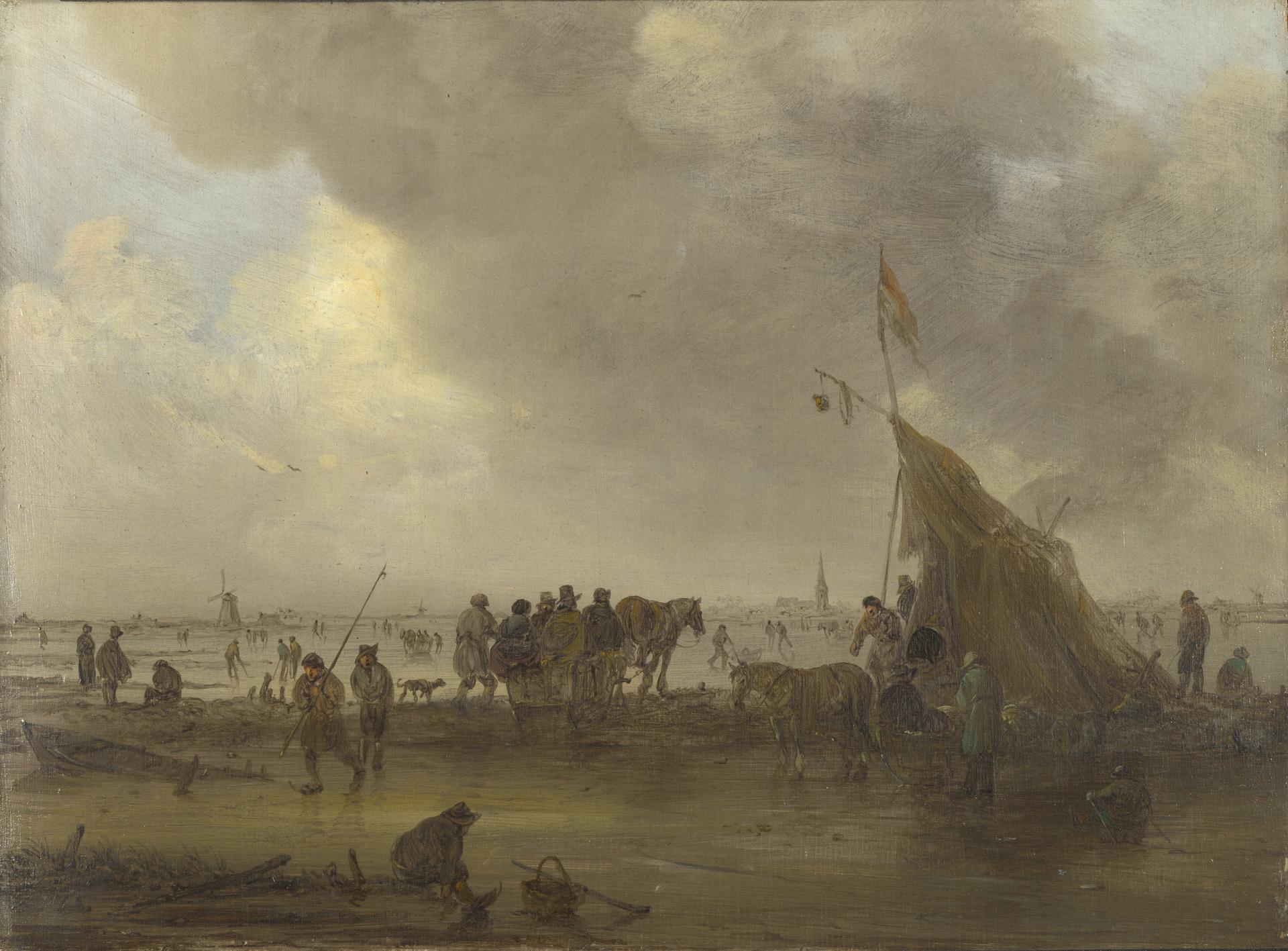 A Scene on the Ice by Jan van Goyen