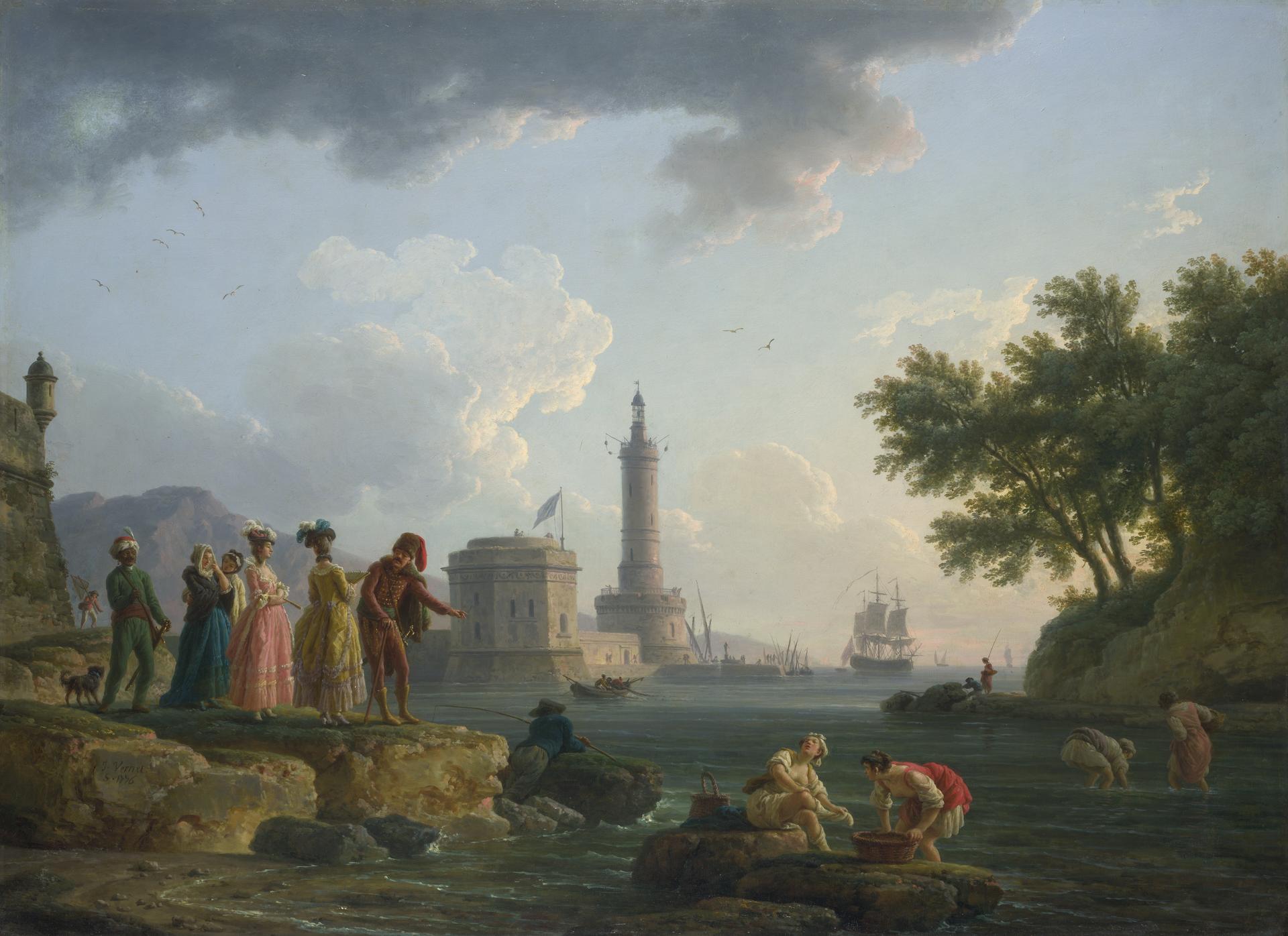 A Sea-Shore by Claude-Joseph Vernet