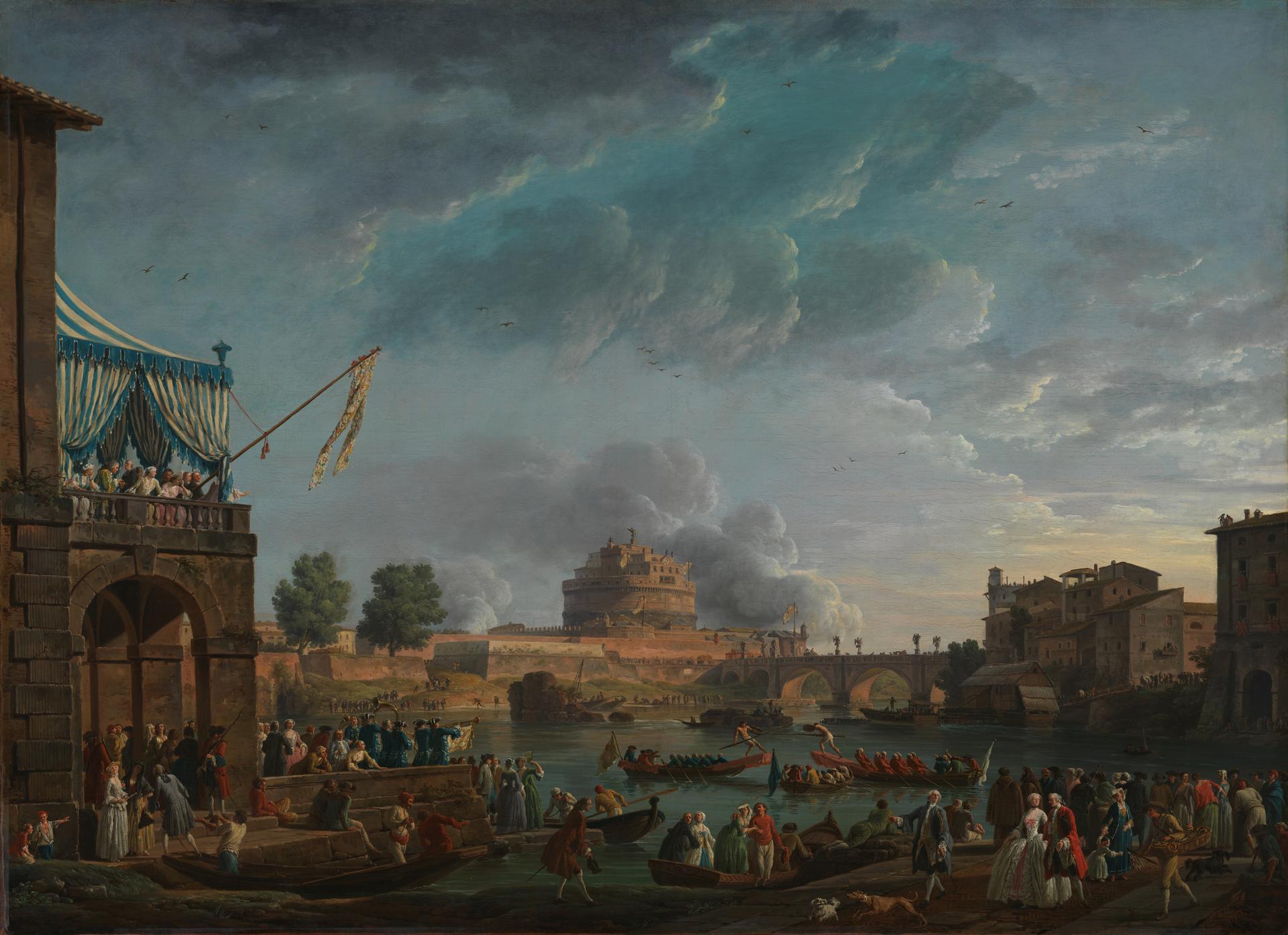 A Sporting Contest on the Tiber by Claude-Joseph Vernet