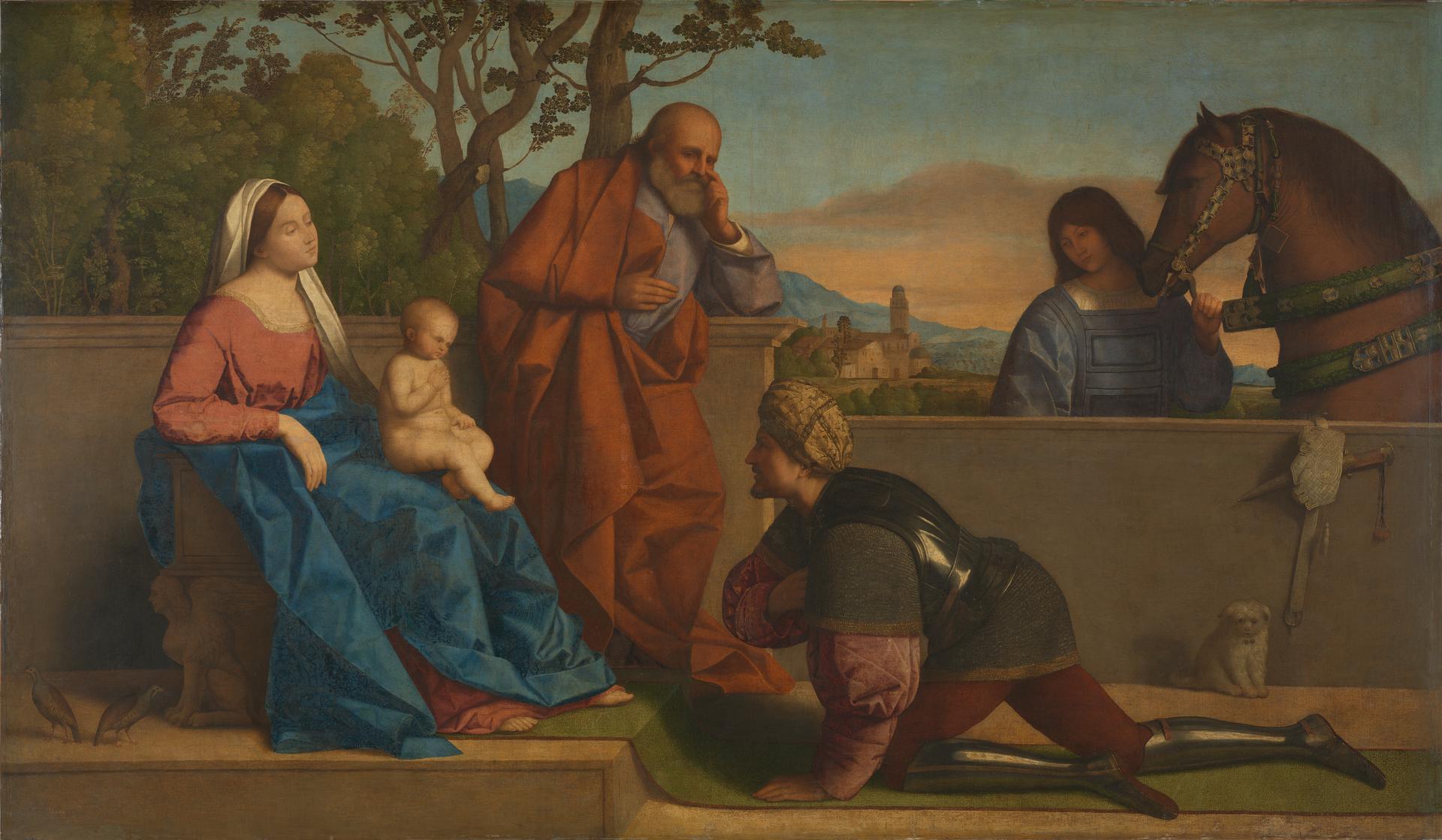 A Warrior adoring the Infant Christ and the Virgin by Vincenzo Catena