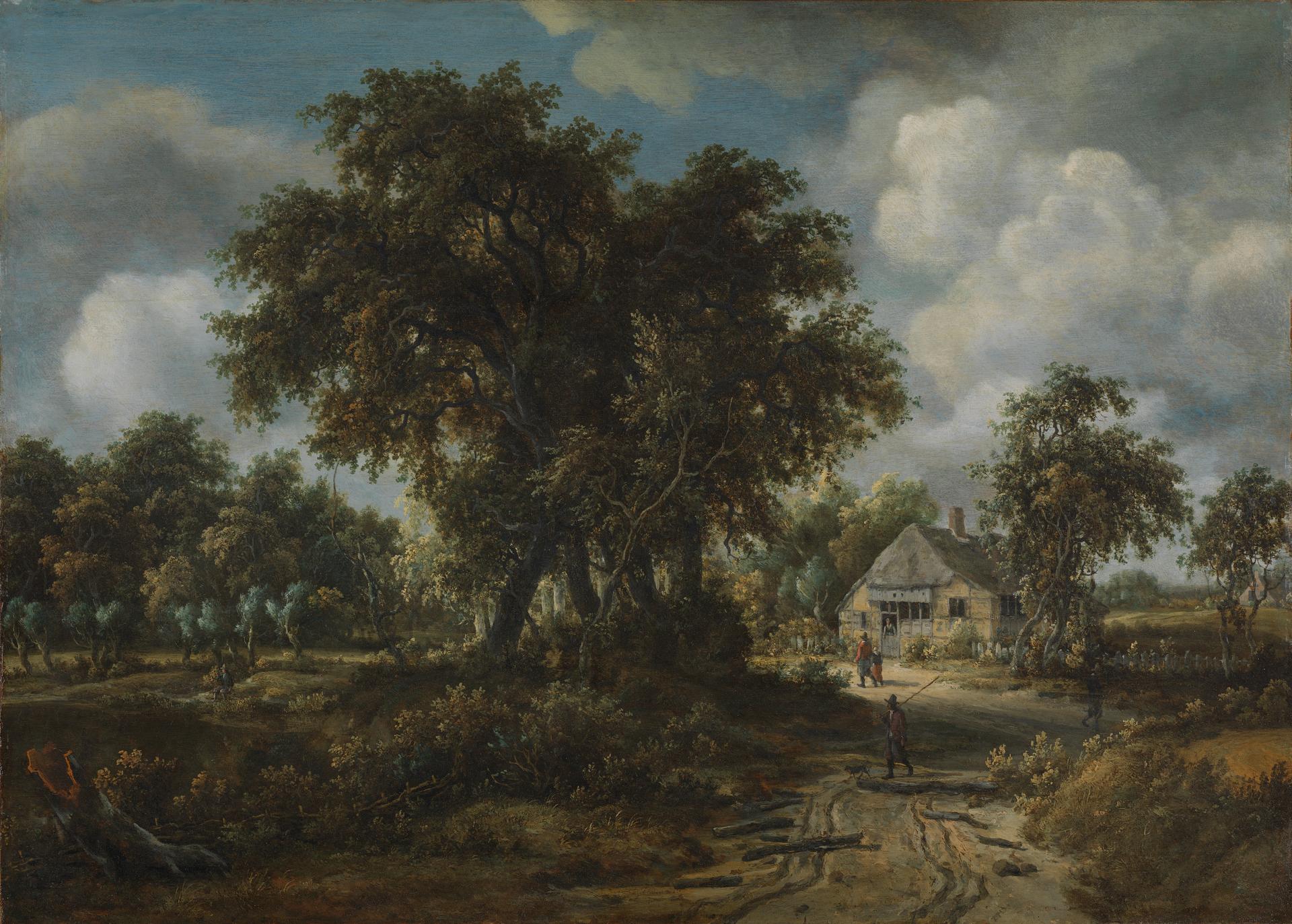 A Woody Landscape by Meindert Hobbema