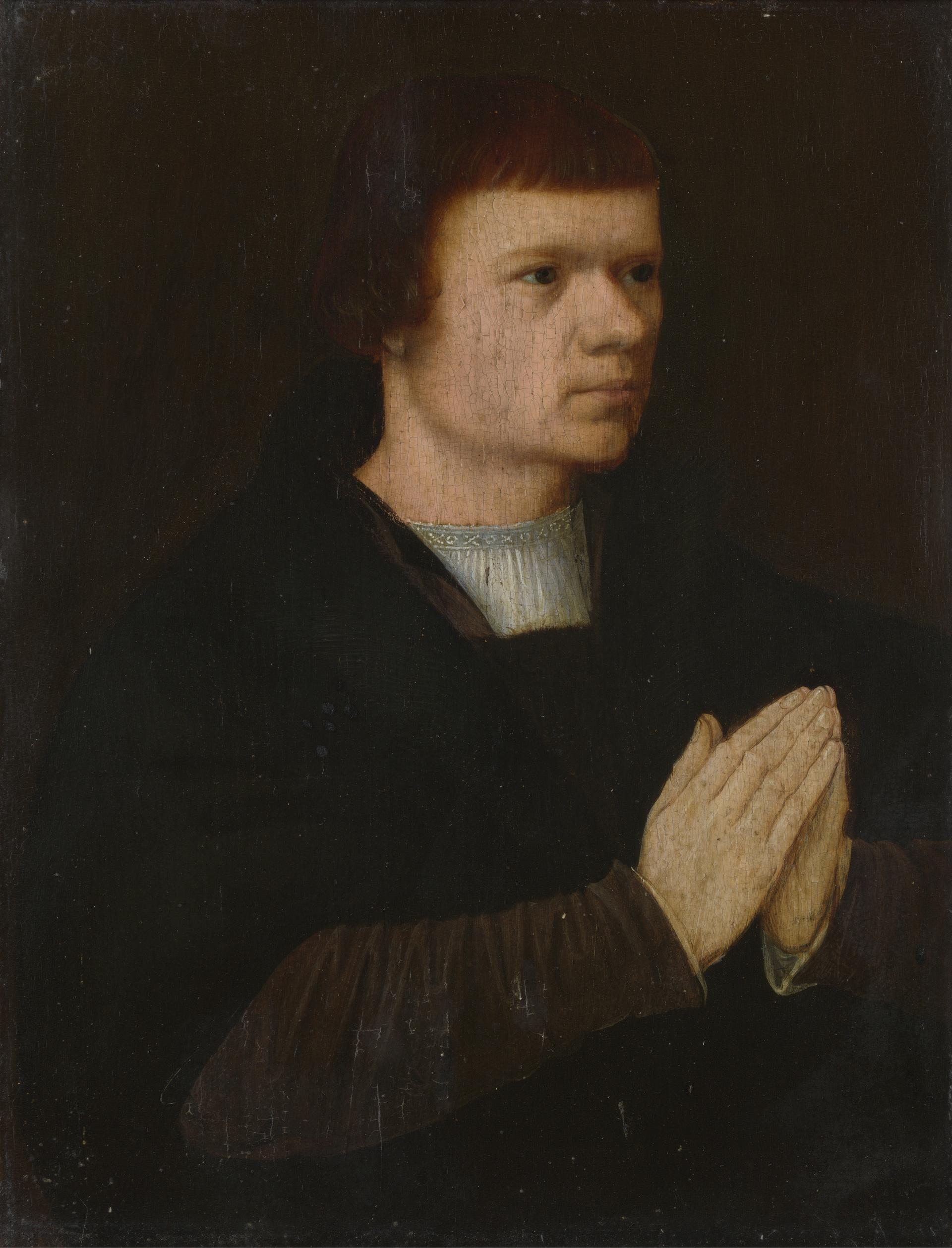 A Young Man Praying by Master of the Holy Blood