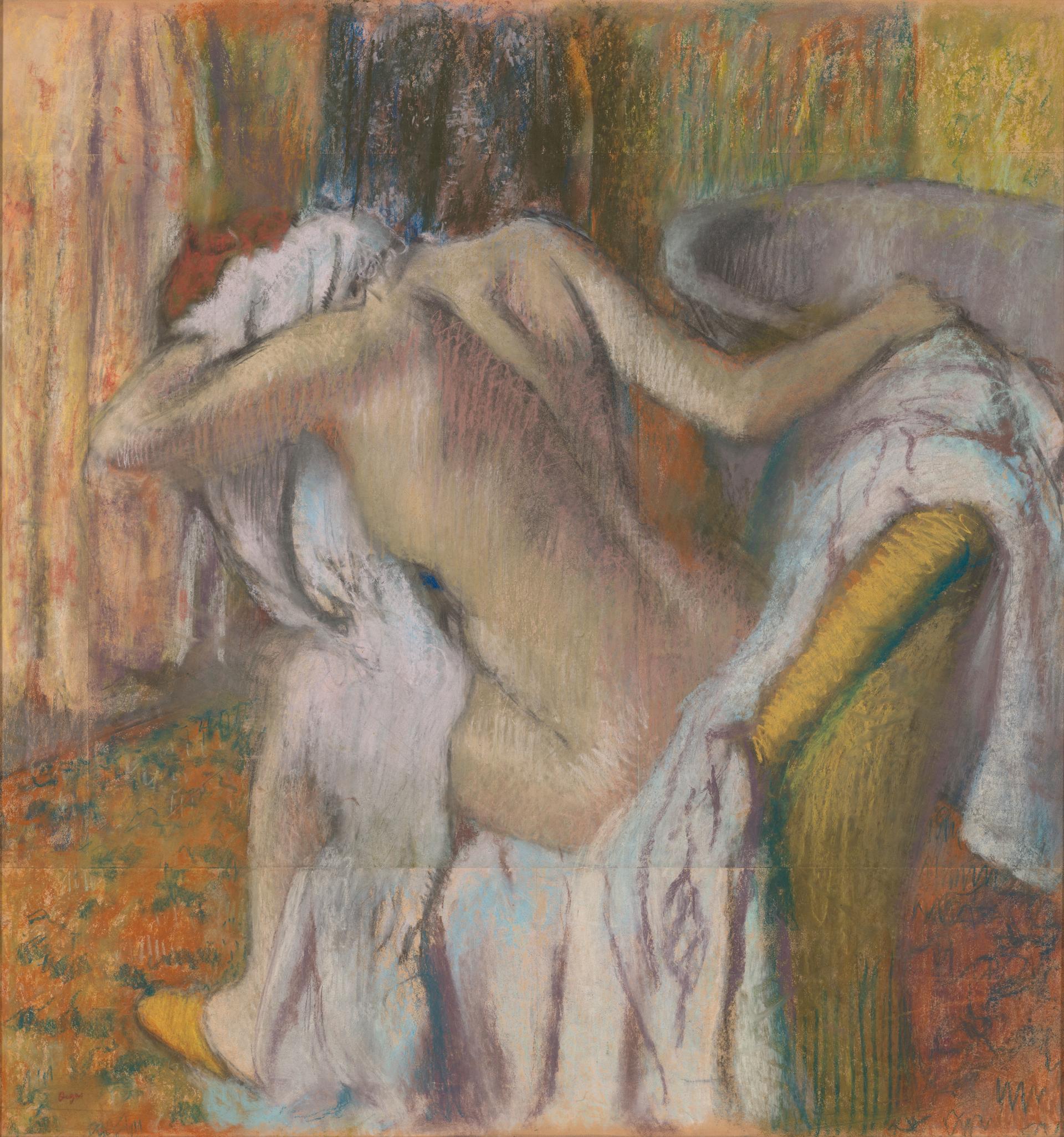 After the Bath, Woman drying herself by Hilaire-Germain-Edgar Degas