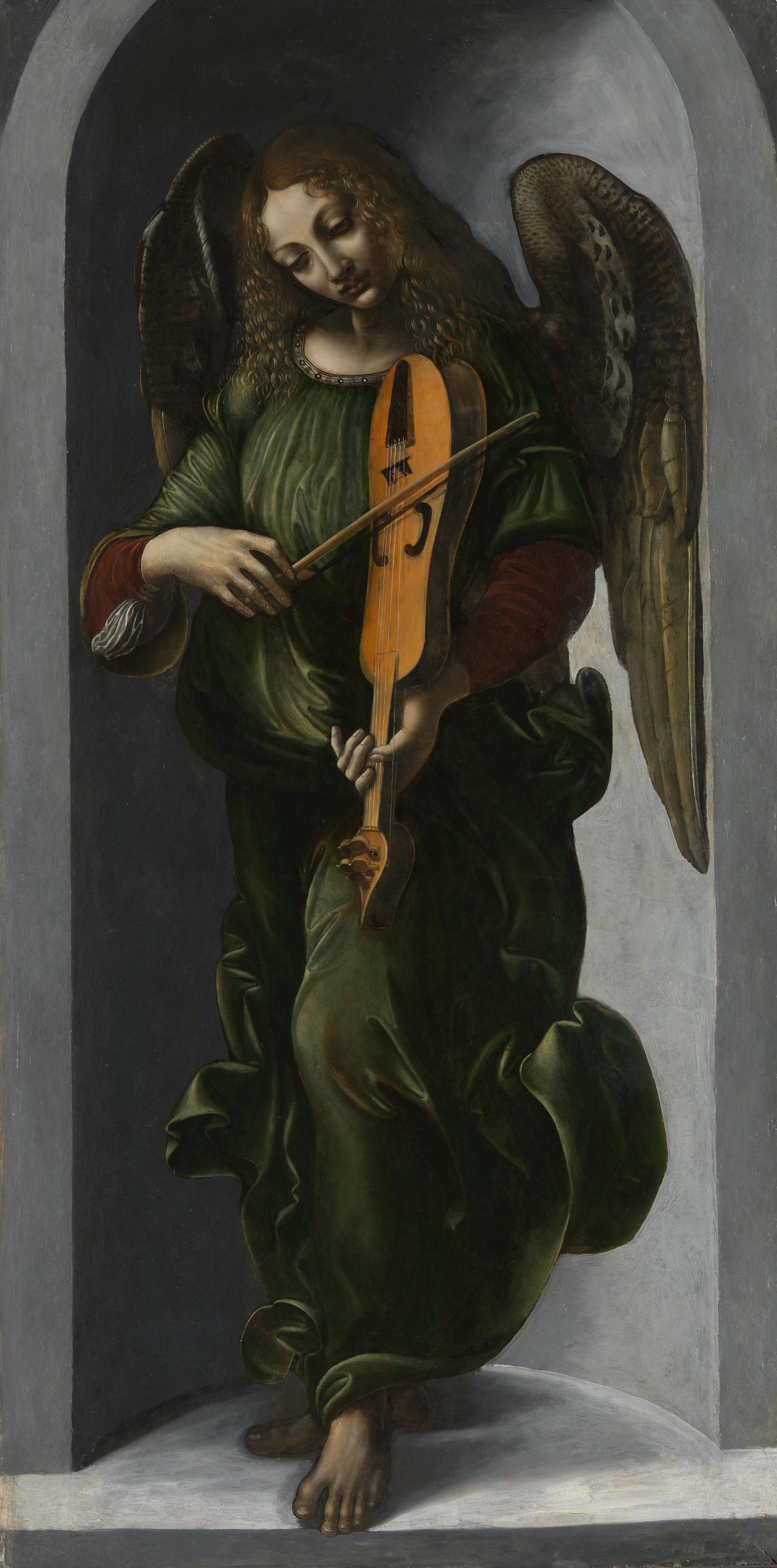 An Angel in Green with a Vielle by Leonardo da Vinci