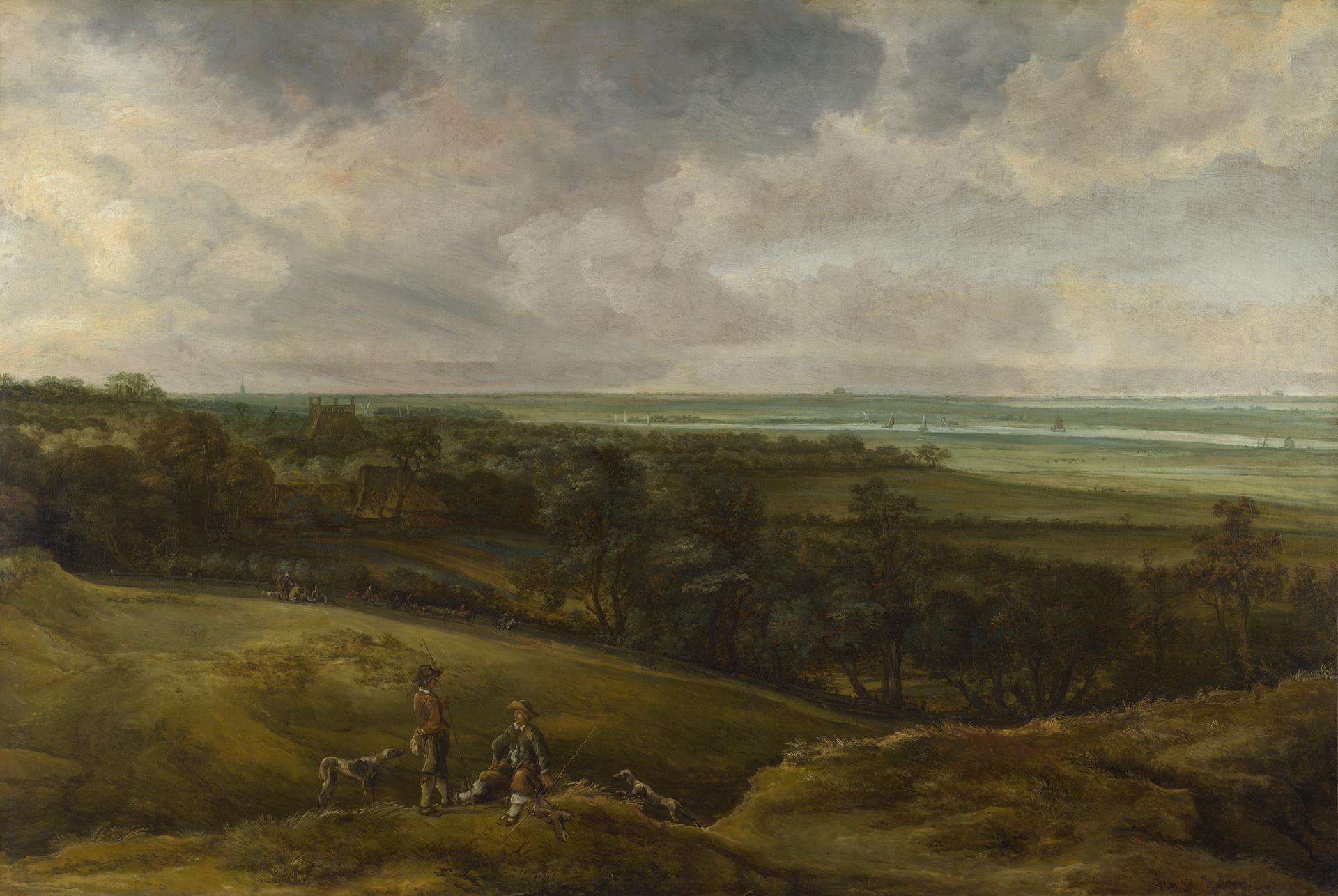 An Extensive River Landscape by Cornelis van der Schalcke