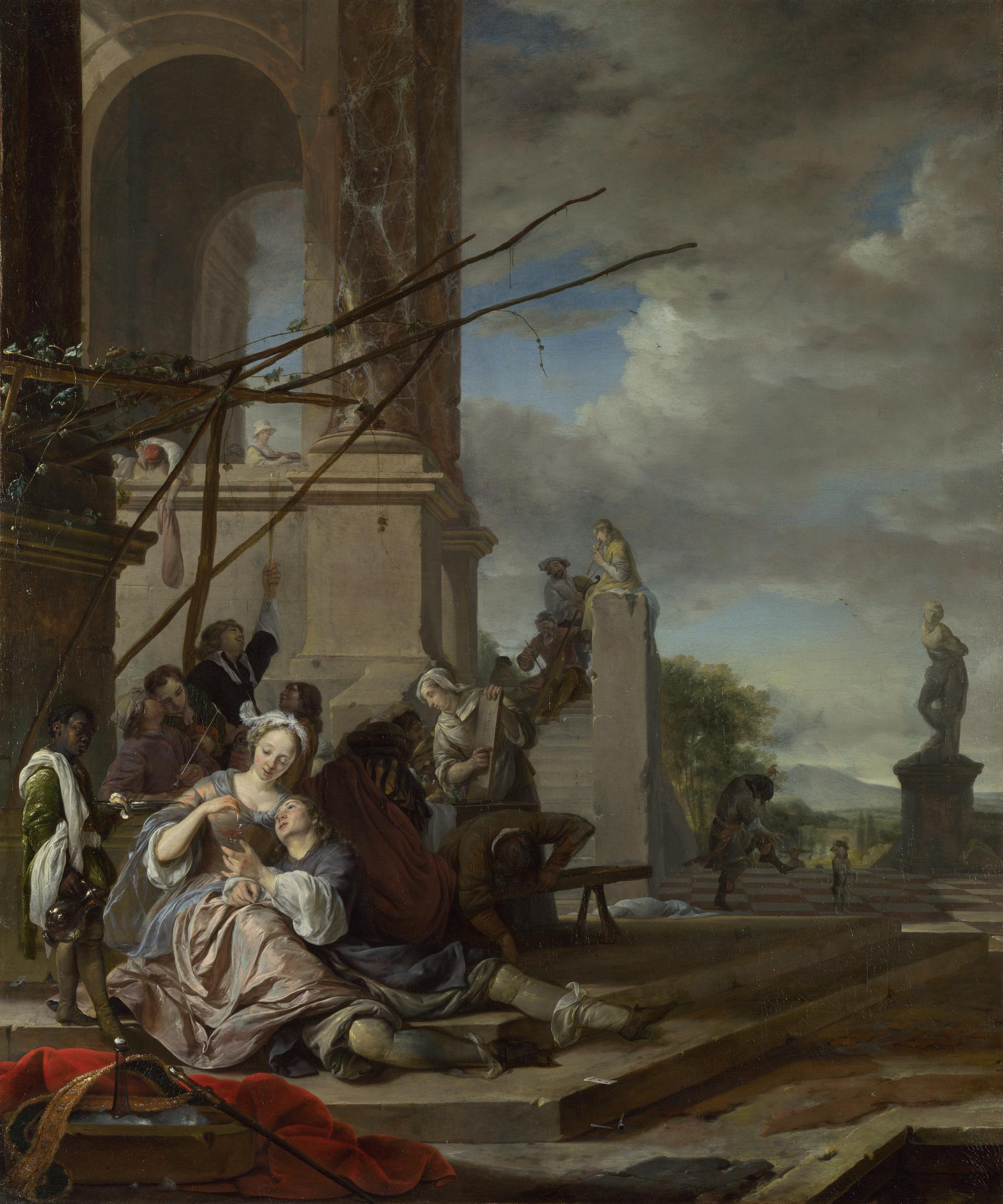 An Italian Courtyard by Jan Weenix