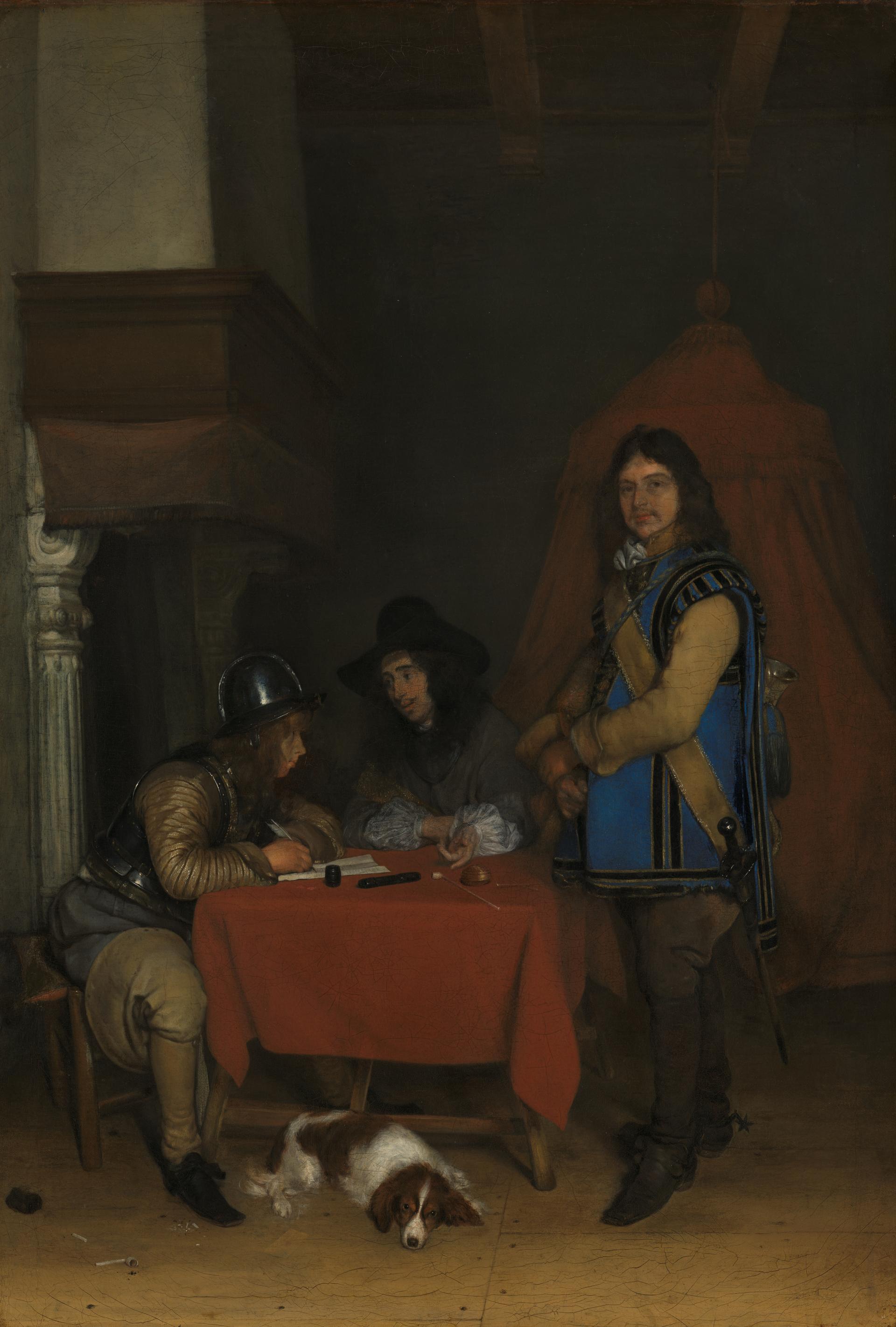An Officer dictating a Letter by Gerard ter Borch