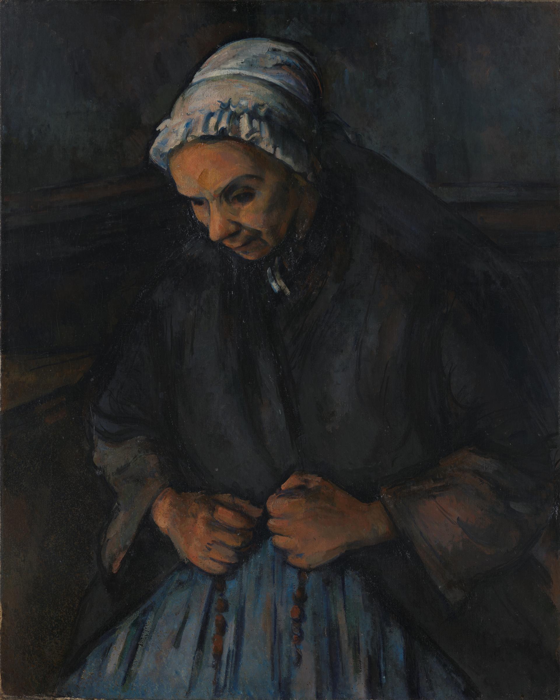 An Old Woman with a Rosary by Paul Cezanne