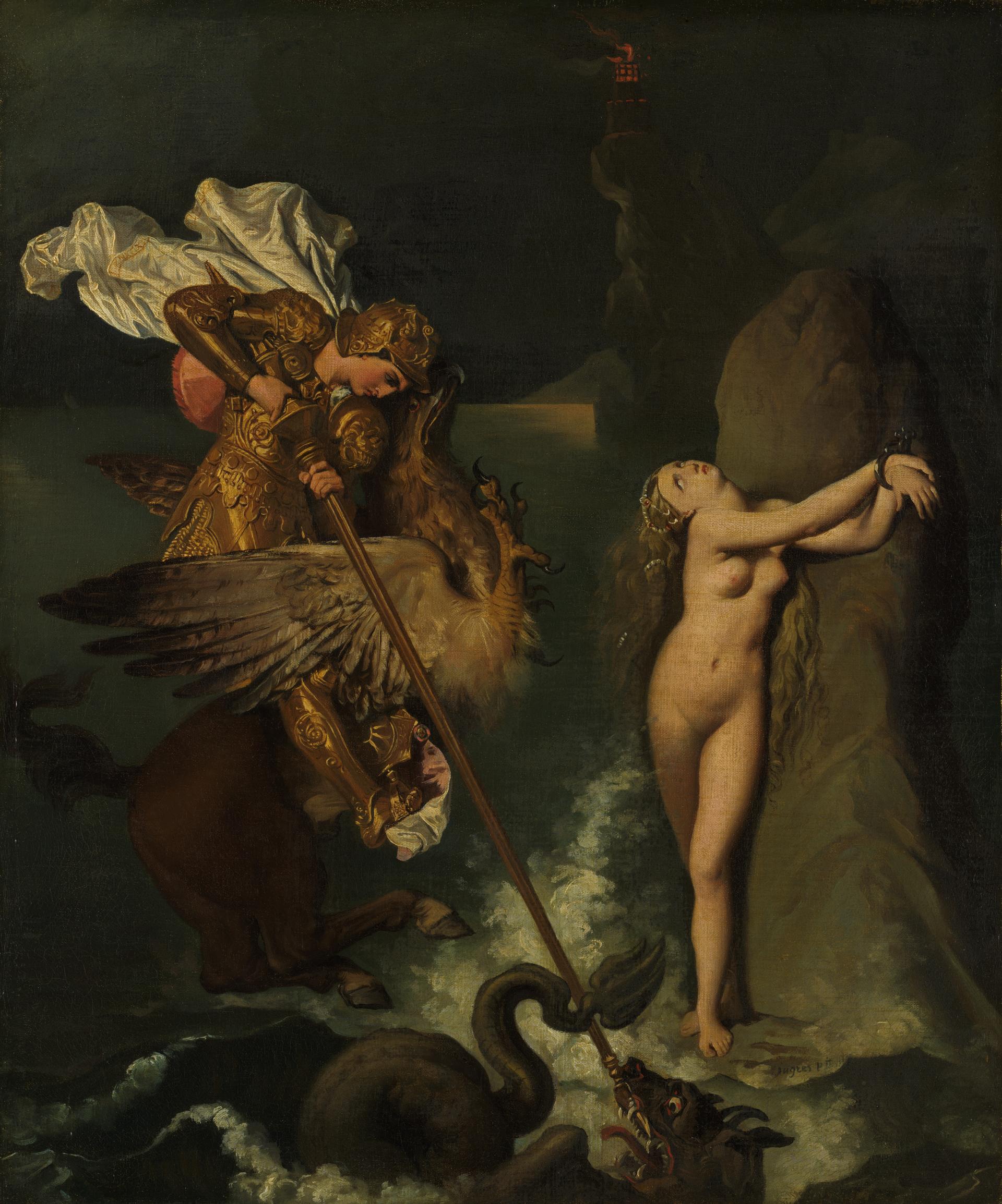 Angelica saved by Ruggiero by Jean-Auguste-Dominique Ingres
