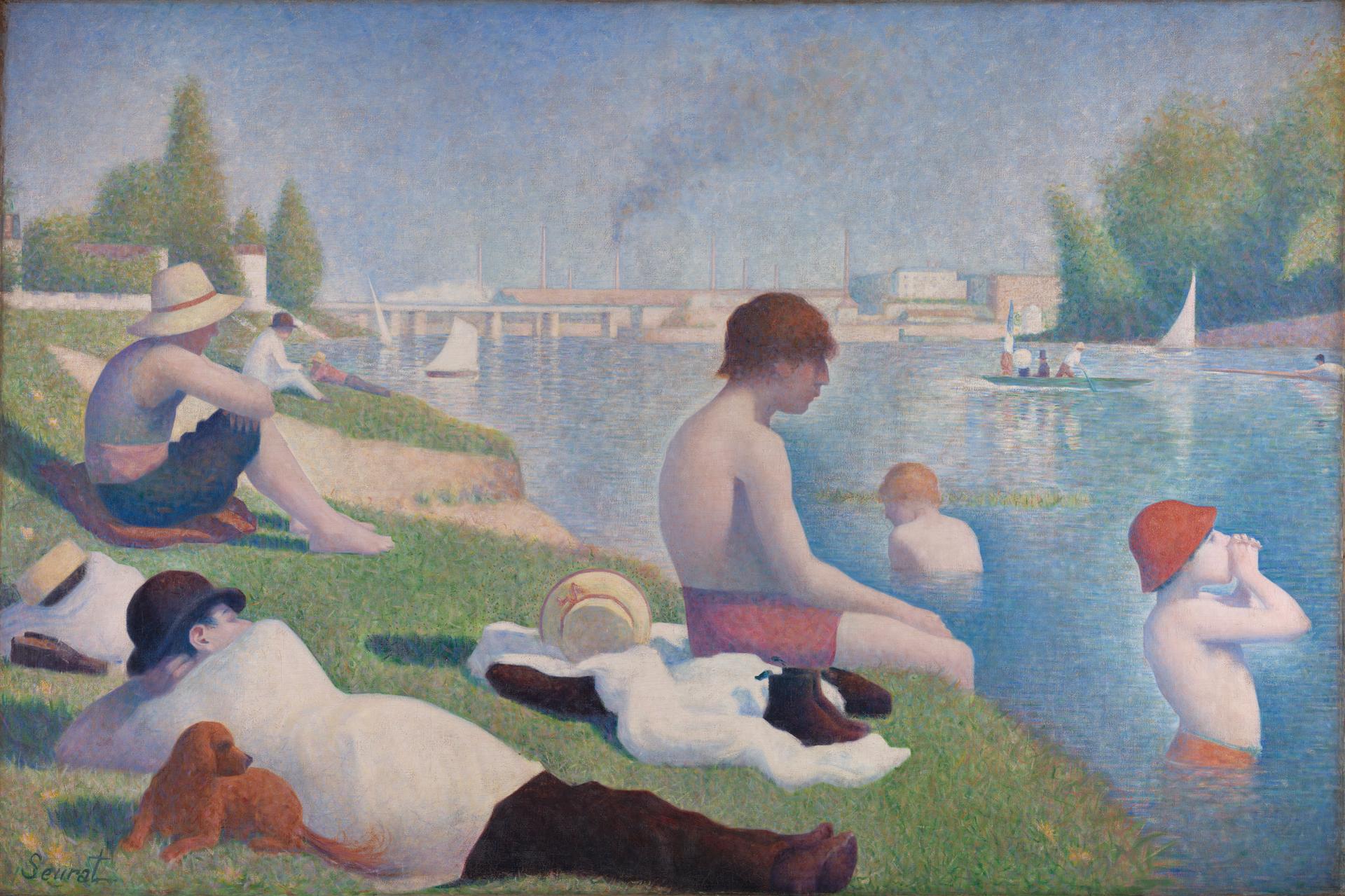 Bathers at Asnières by Georges Seurat