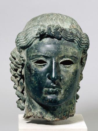 Bronze head of a young man