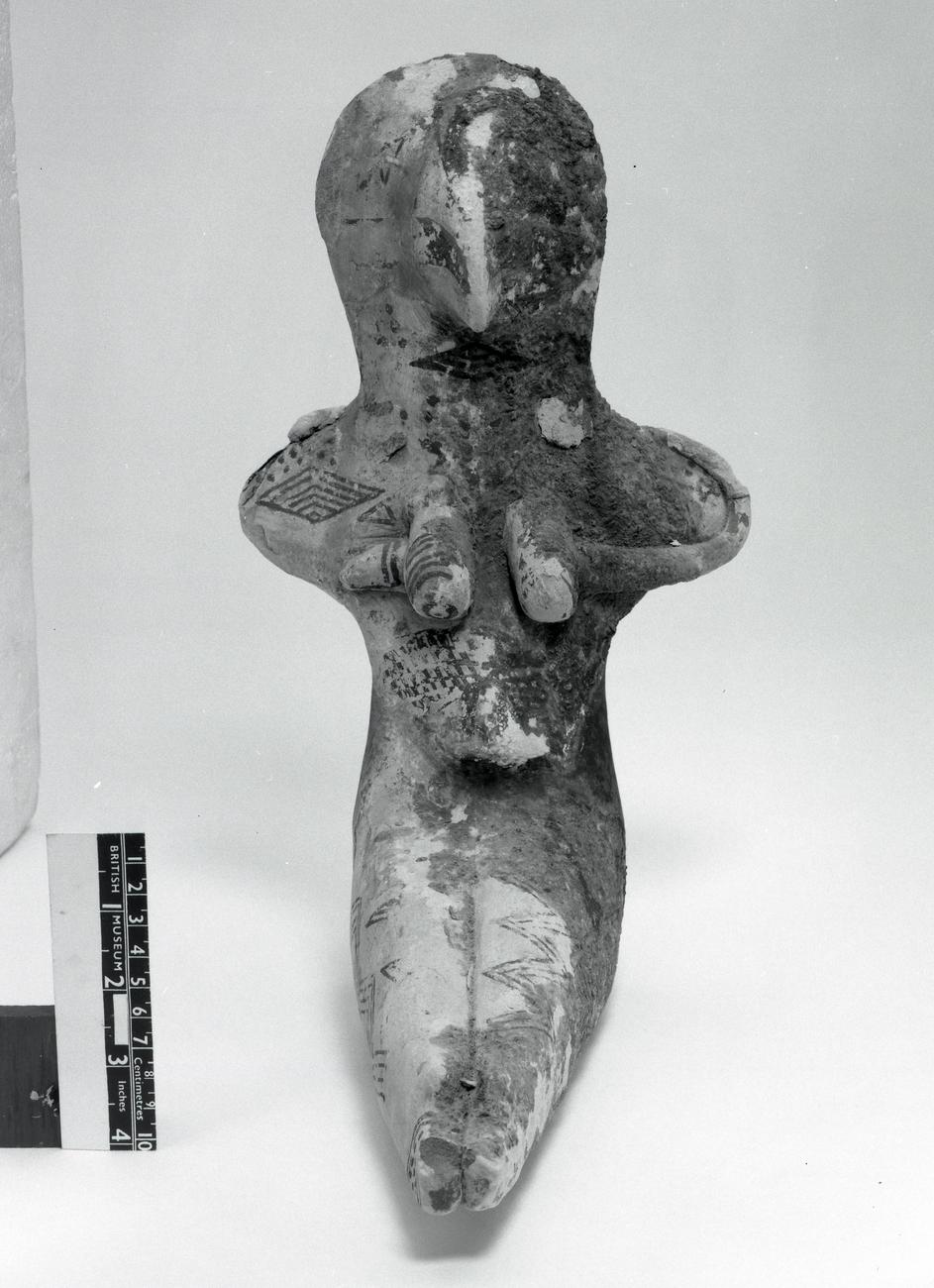 Ceramic female statuette
