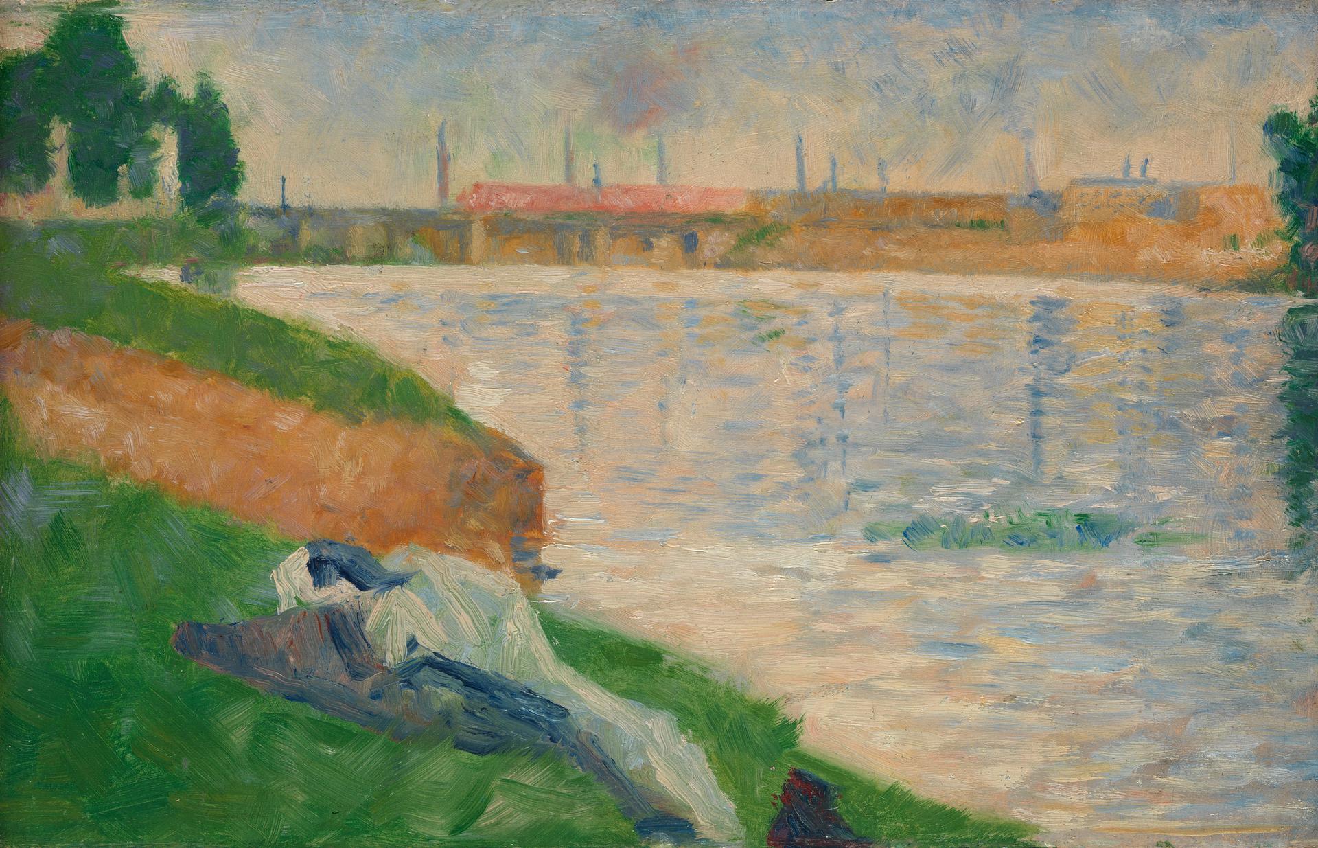 Clothes on the Grass: Study for 'Bathers at Asnières' by Georges Seurat