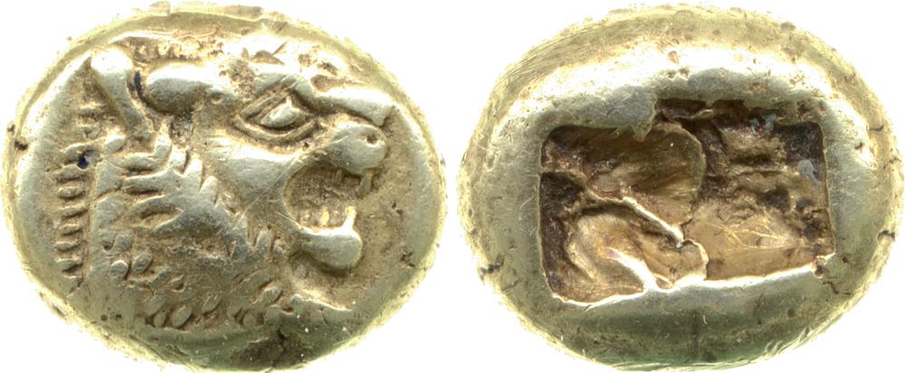 Coin made of electrum