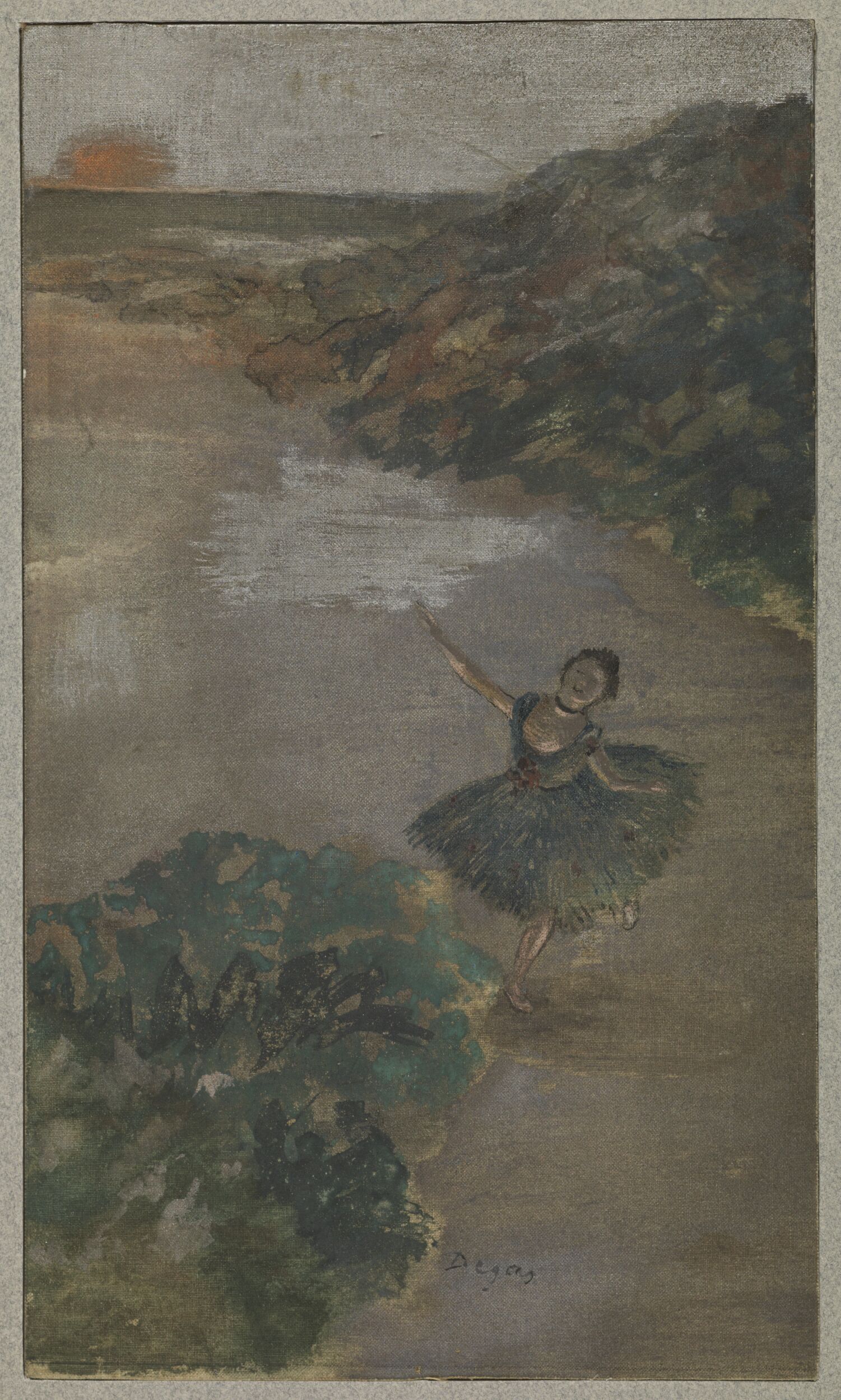 Dancer on a Stage by Edgar Germain Hilaire Degas