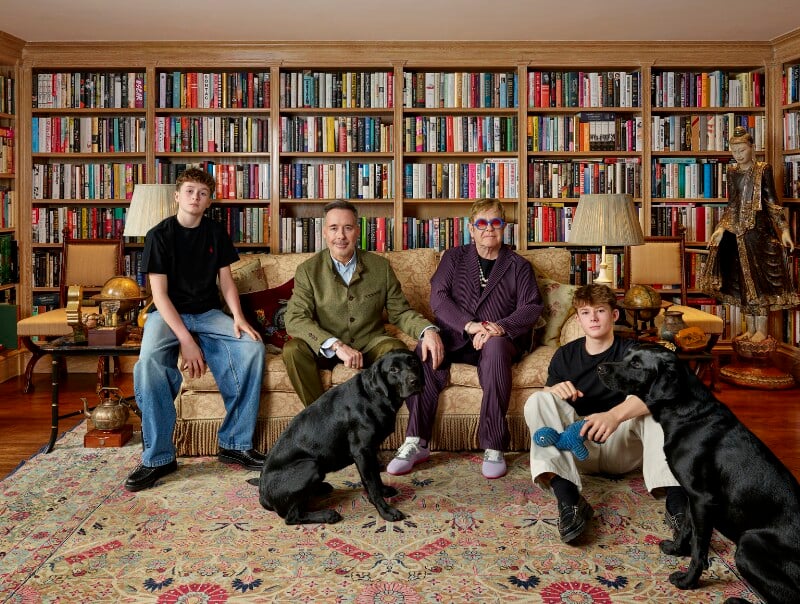 'Elijah, David, Elton and Zachary' (Elijah Furnish-John; David Furnish; Elton John; Zachary Furnish-John) by Catherine Opie