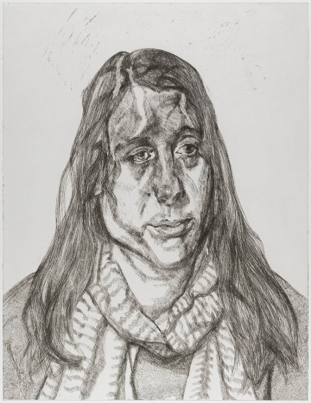 Emily Bearn ('Portrait Head') by Lucian Freud