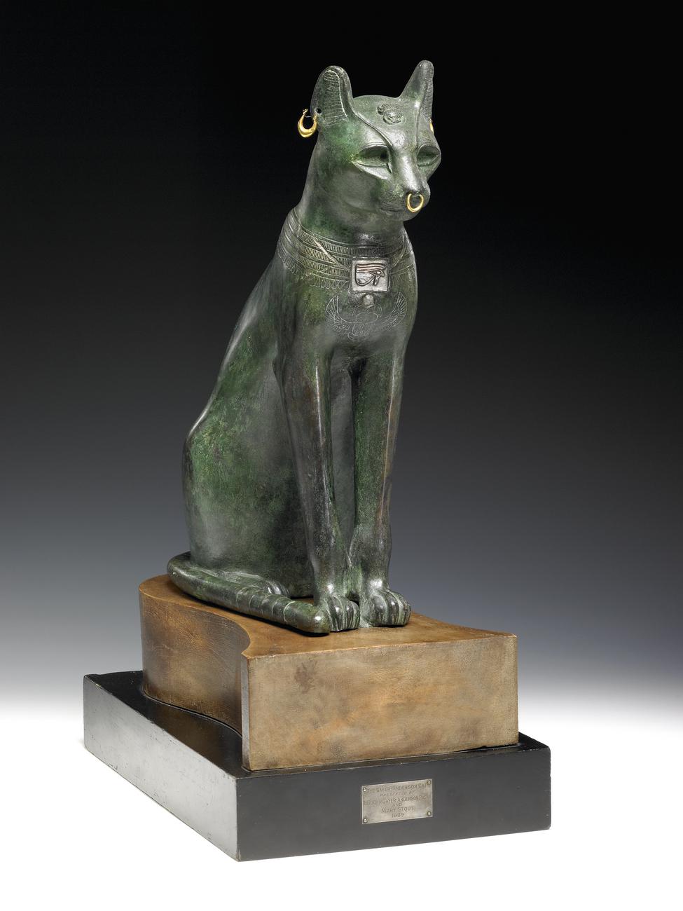 Figure of seated cat
