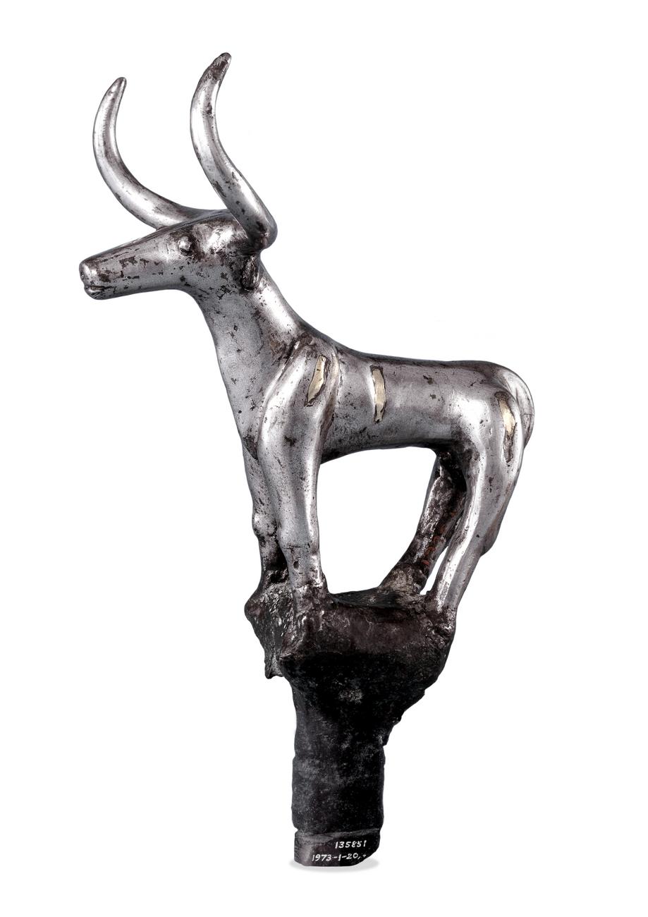 Figurine of a silver bull