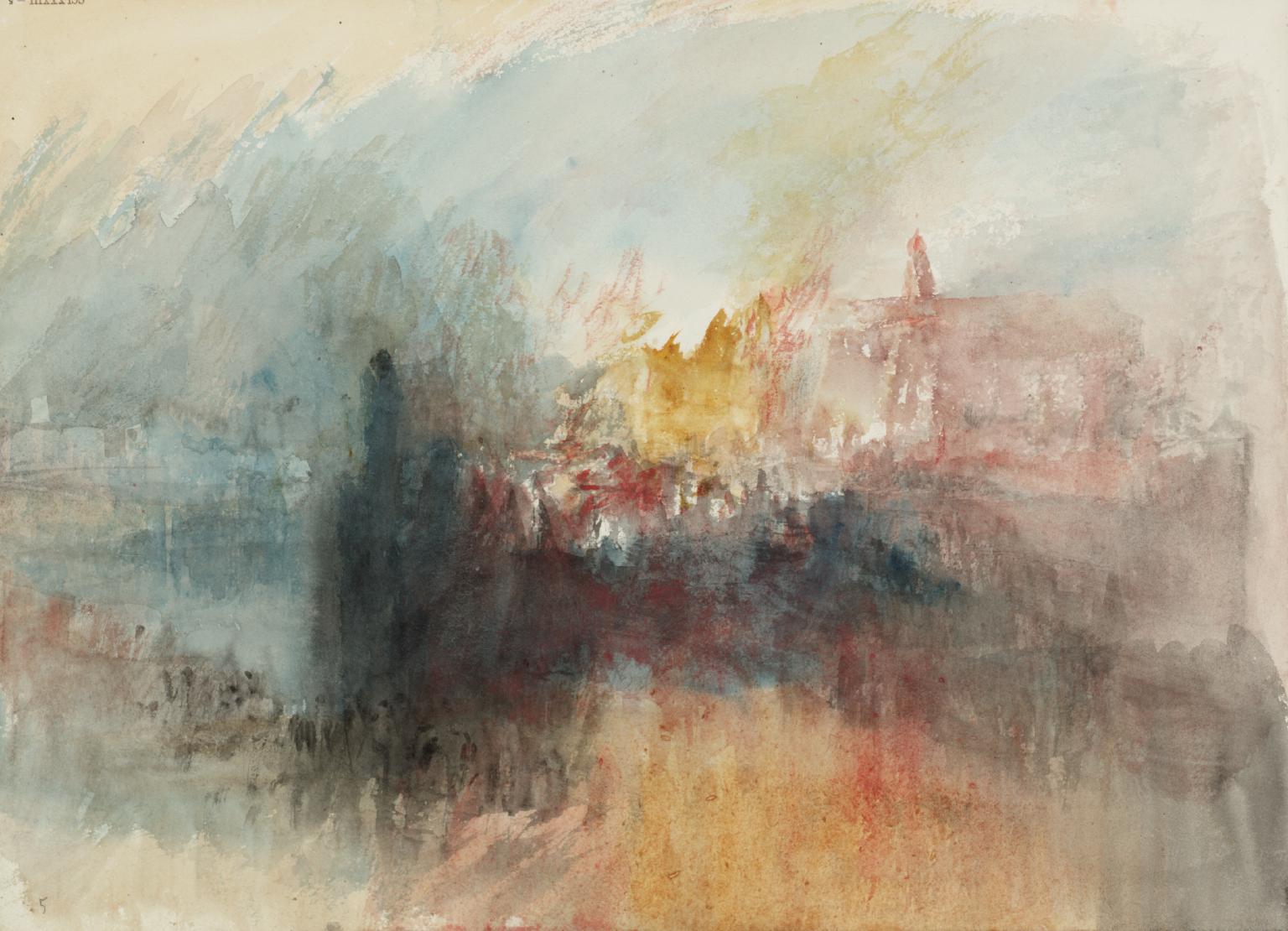 Fire at the Grand Storehouse of the Tower of London by Joseph Mallord William Turner