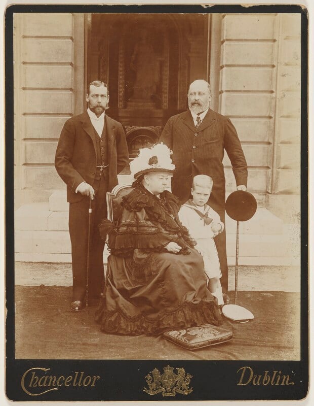 'Four Generations' (King George V; Queen Victoria; King Edward VII; Prince Edward, Duke of Windsor (King Edward VIII)) by John Chancellor