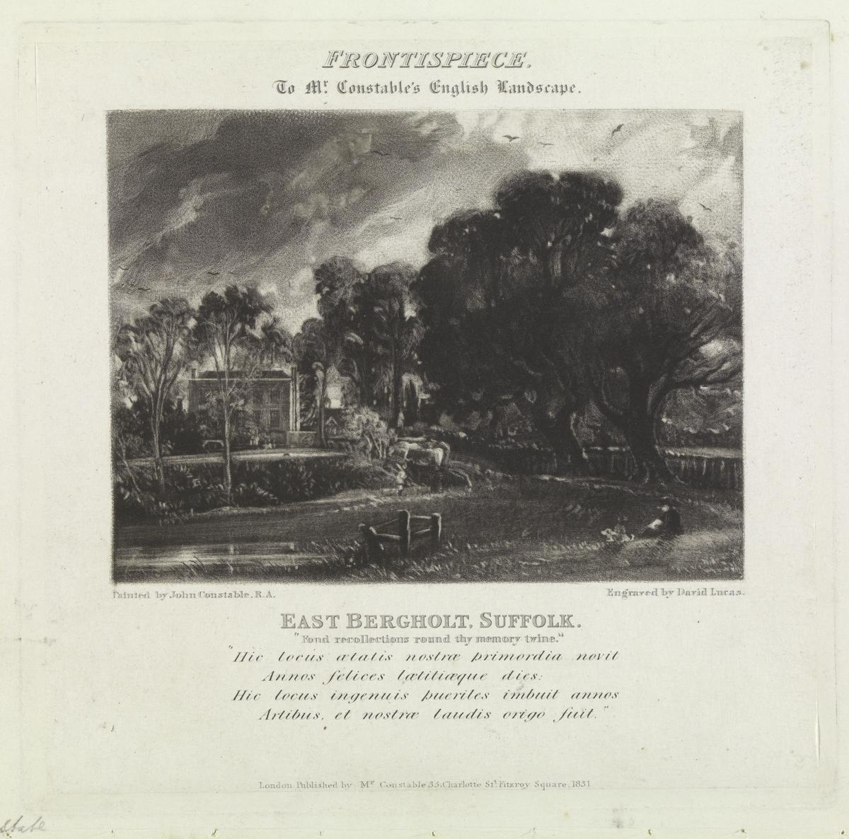 Frontispiece: East Bergholt, Suffolk by John Constable, David Lucas