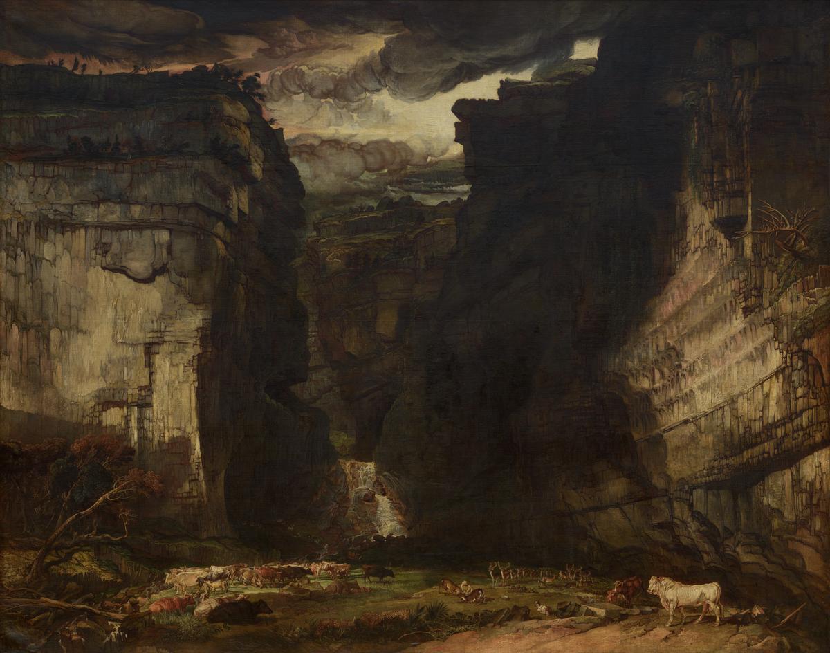 Gordale Scar (A View of Gordale, in the Manor of East Malham in Craven, Yorkshire, the Property of Lord Ribblesdale) by James Ward