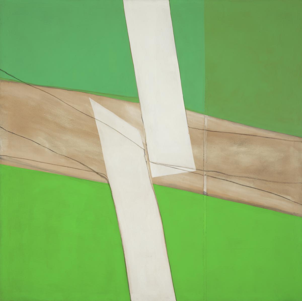 Green and White by Sandra Blow