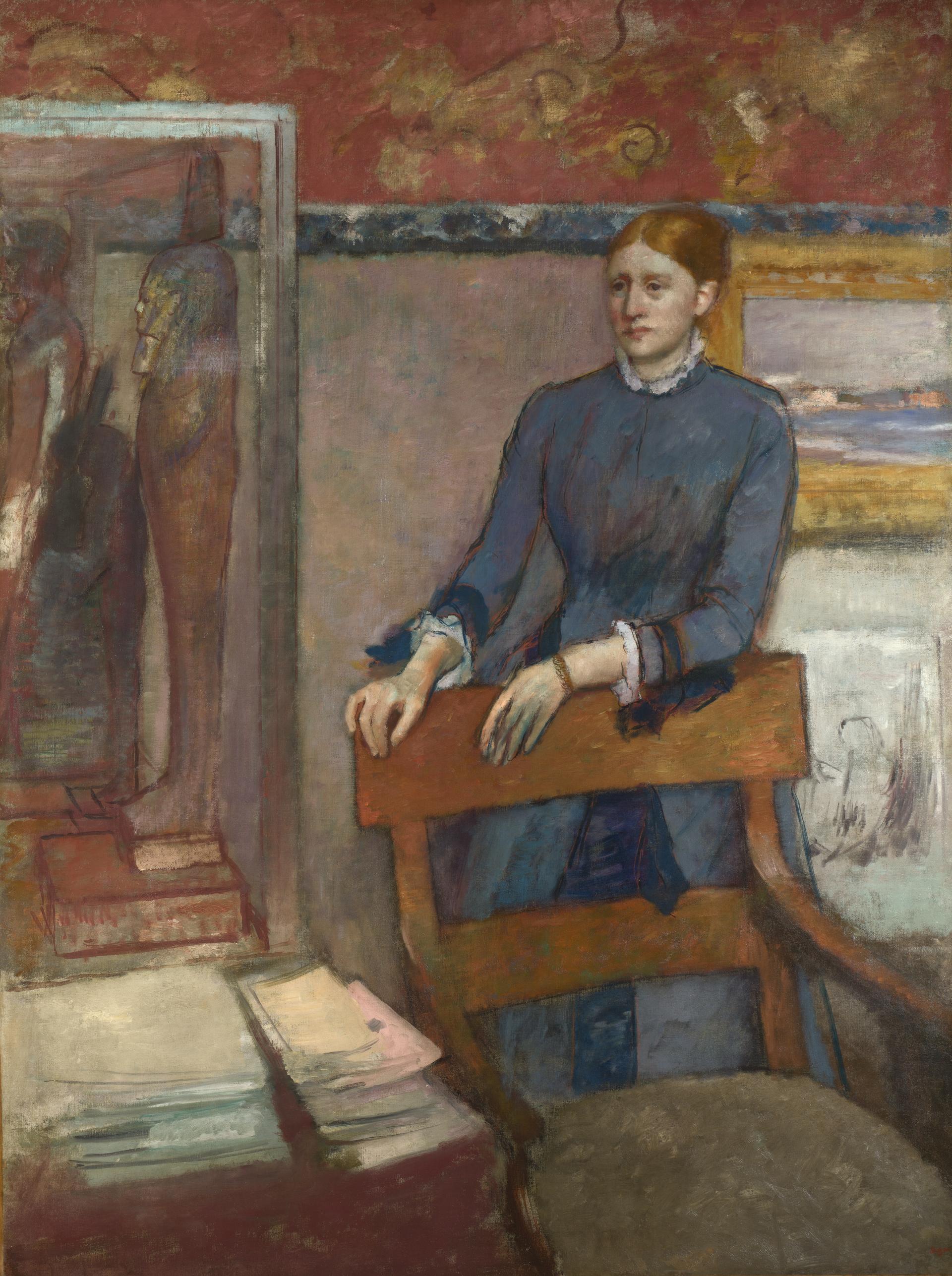 Hélène Rouart in her Father's Study by Hilaire-Germain-Edgar Degas