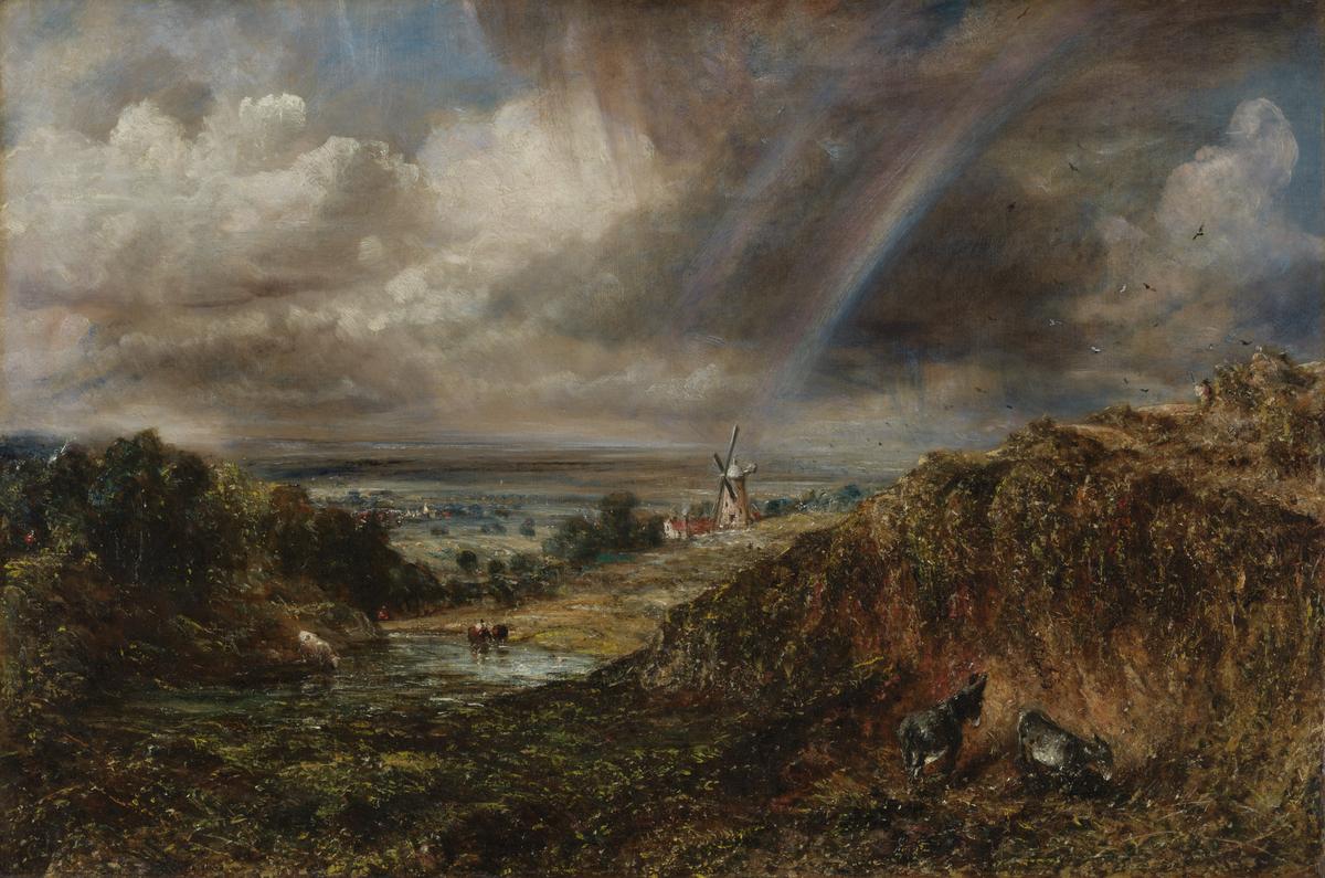 Hampstead Heath with a Rainbow by John Constable
