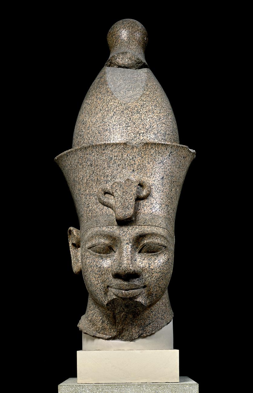 Head and arm from a statue of King Amenhotep III