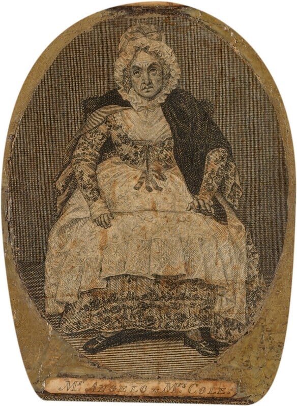 Henry Angelo as Mrs Cole in Foote's 'The Minor' by John Bell