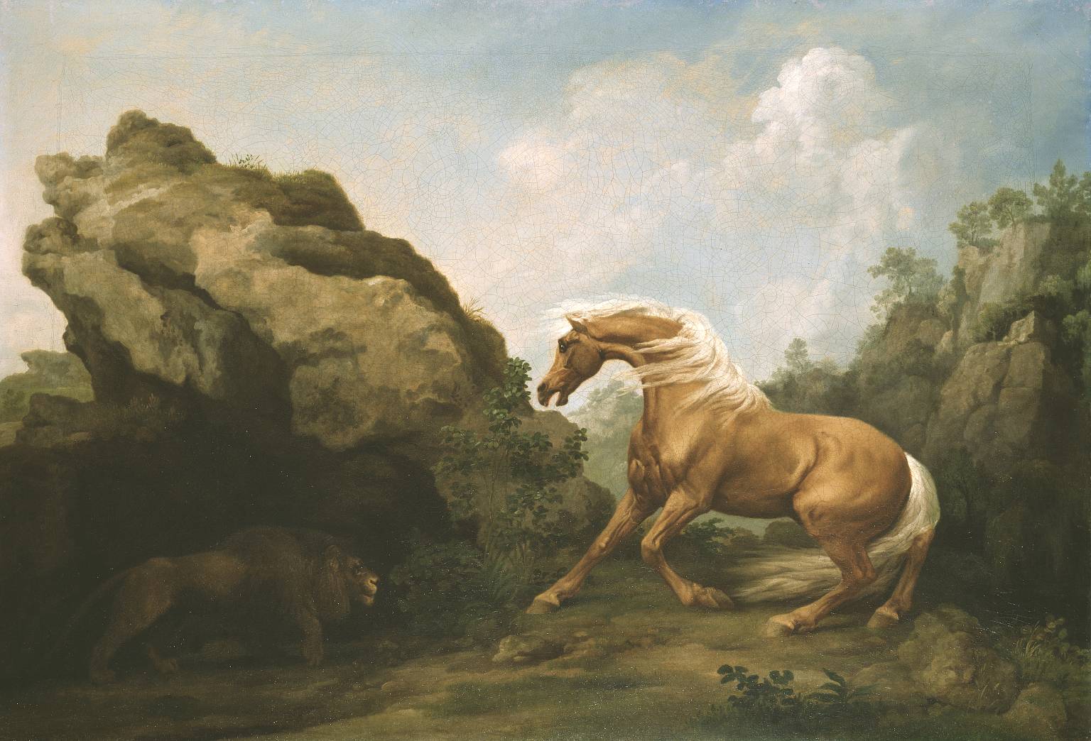 Horse Frightened by a Lion by George Stubbs
