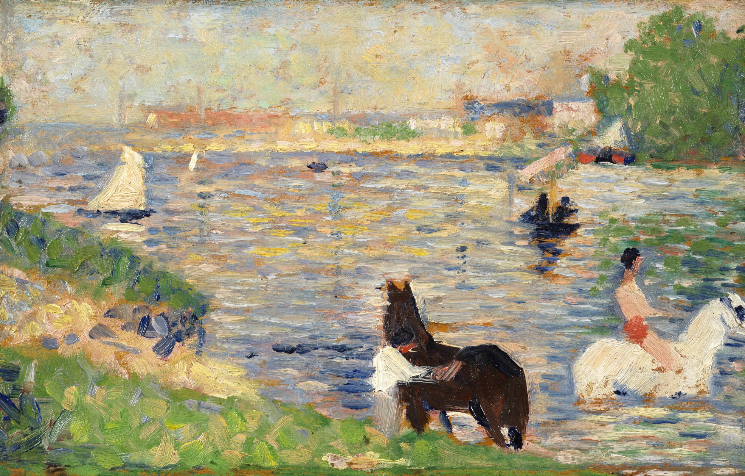 Horses in the Water by Georges Seurat