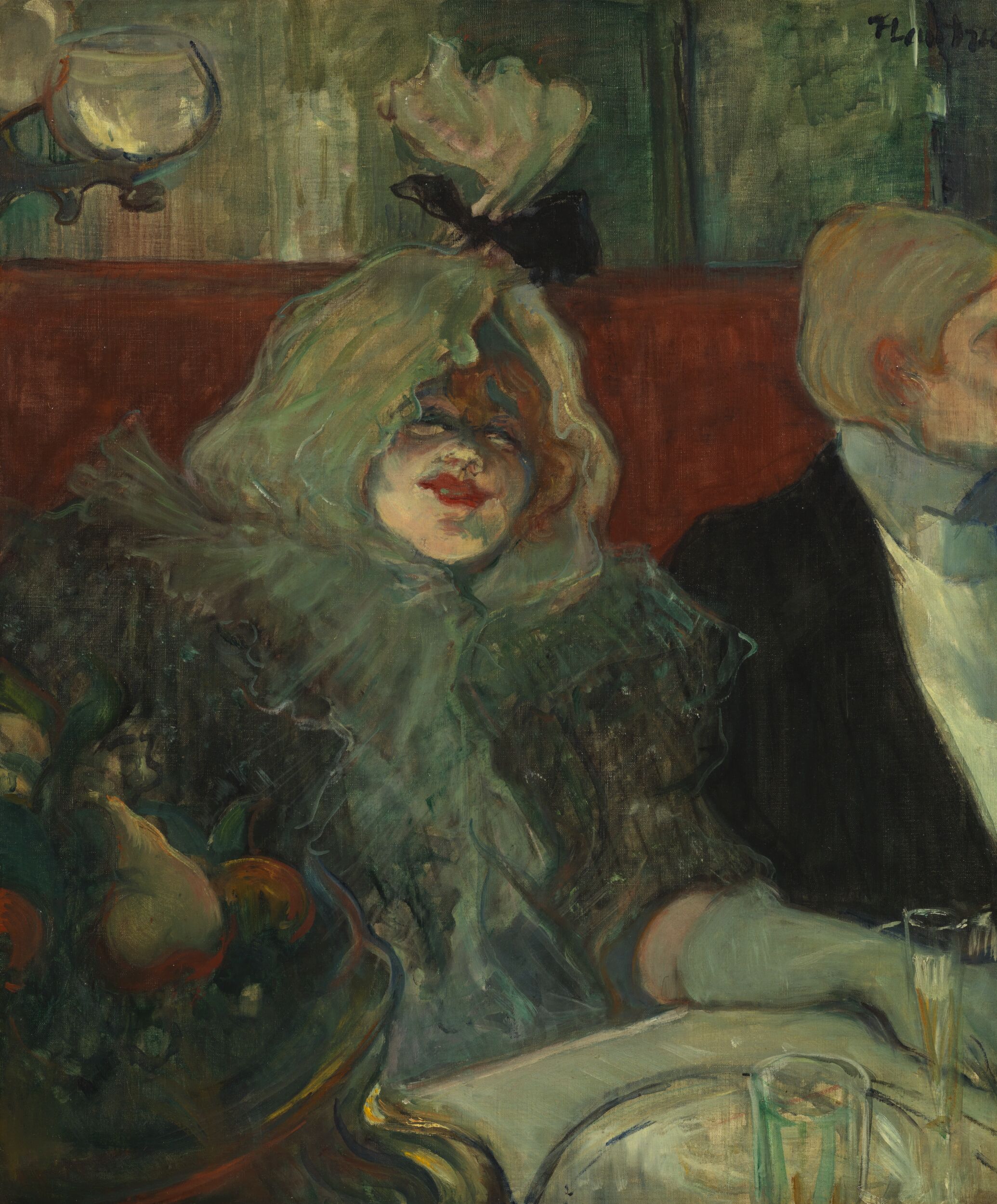 In a Private Dining Room (At the Rat Mort) Tête-à-tête Supper by Henri de Toulouse-Lautrec