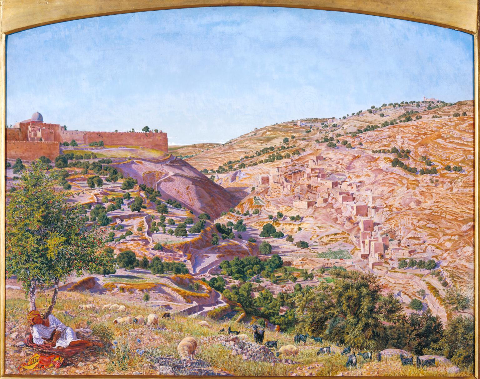 Jerusalem and the Valley of Jehoshaphat from the Hill of Evil Counsel by Thomas Seddon