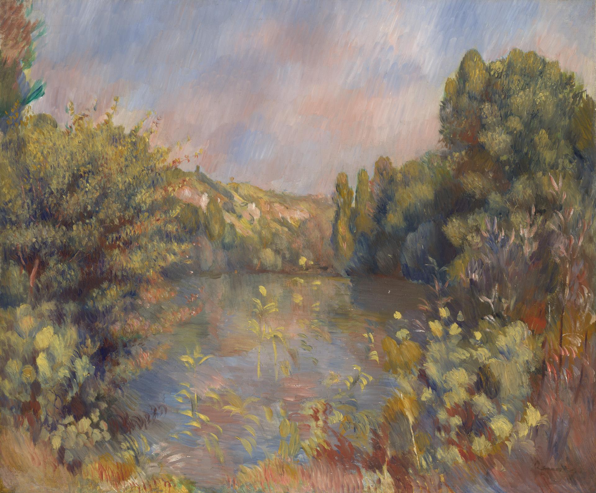Lakeside Landscape by Pierre-Auguste Renoir