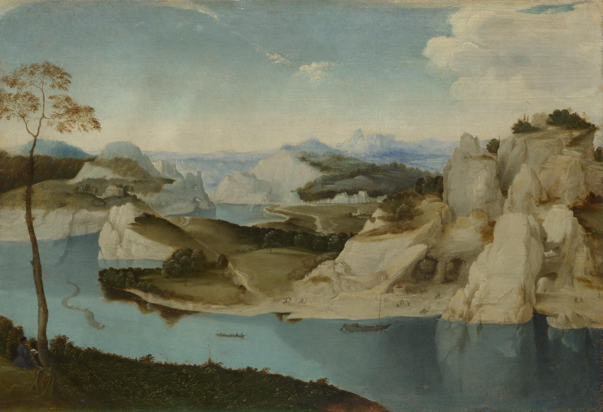 Landscape: A River among Mountains by Pieter Bruegel the Elder