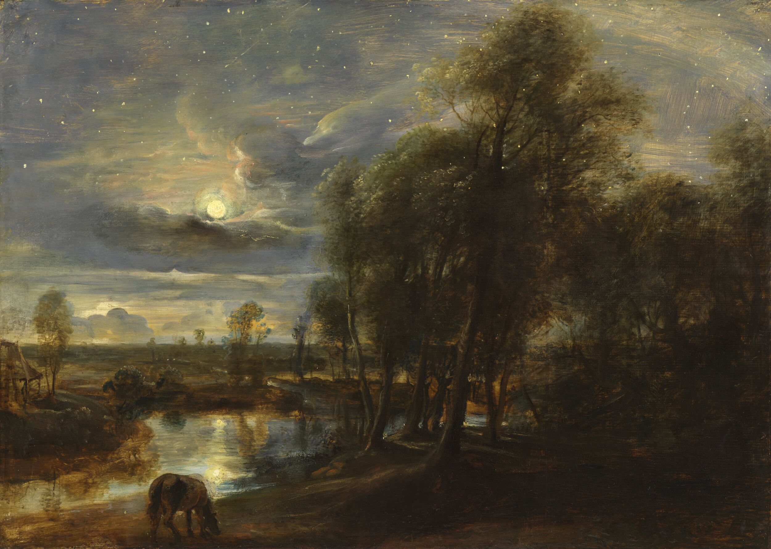 Landscape by Moonlight by Peter Paul Rubens