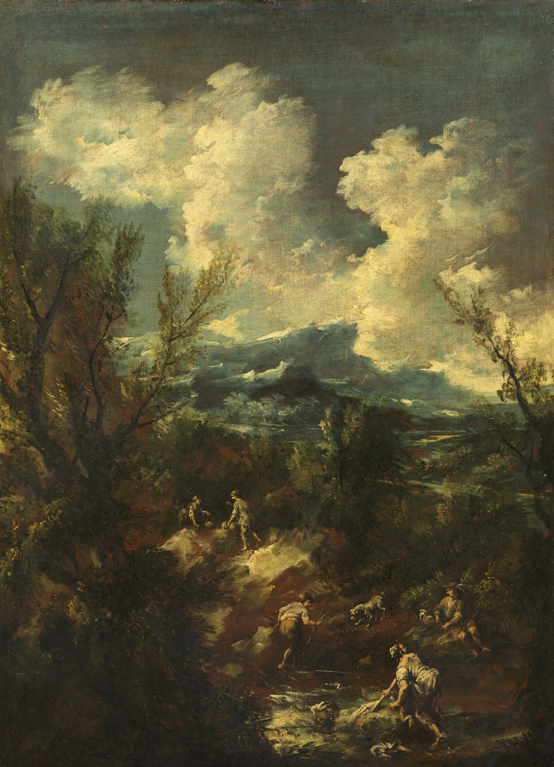 Landscape with Washerwomen by Alessandro Magnasco