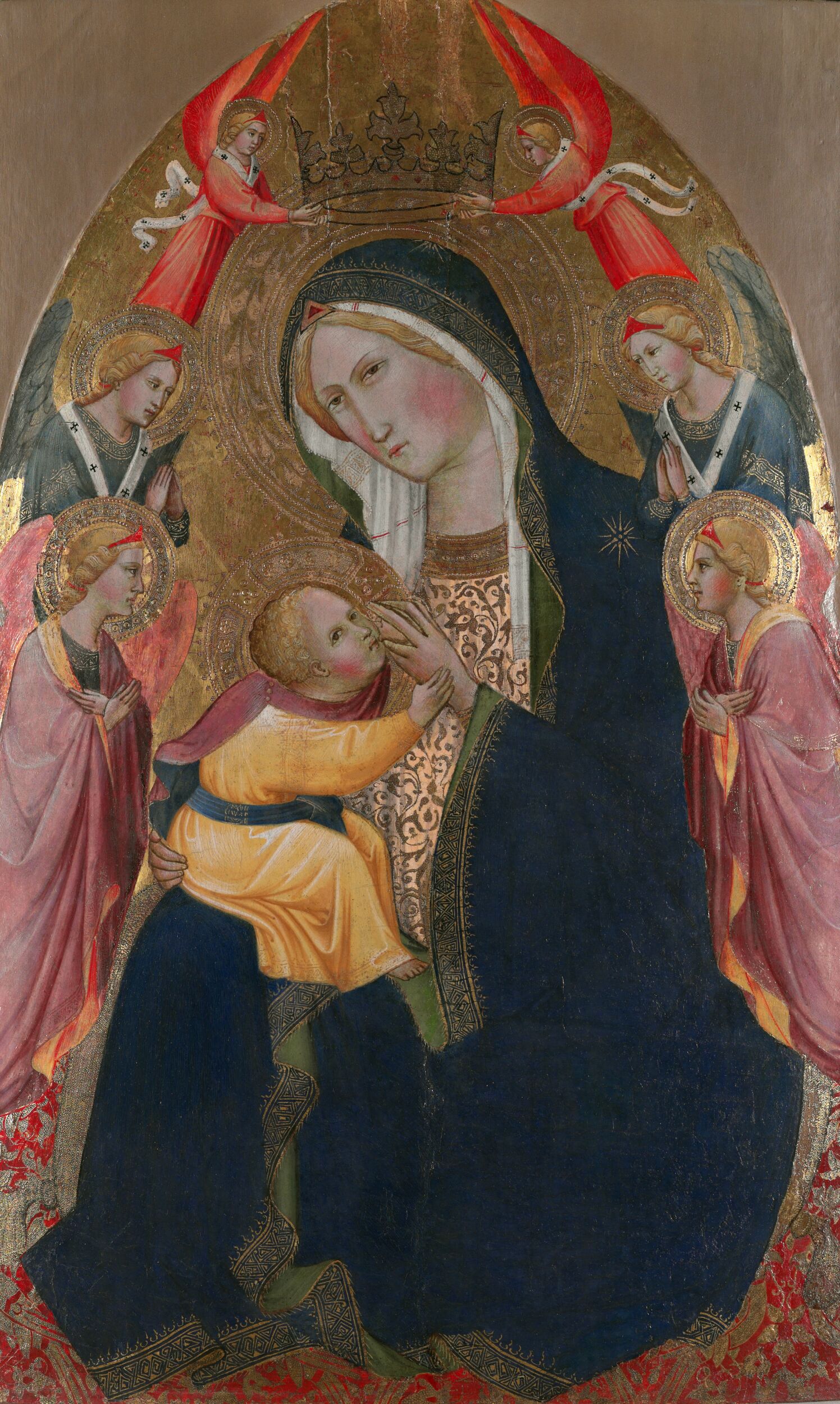 Madonna of Humility with Adoring Angels by Circle ofAgnolo Gaddi (Artists)died 1396