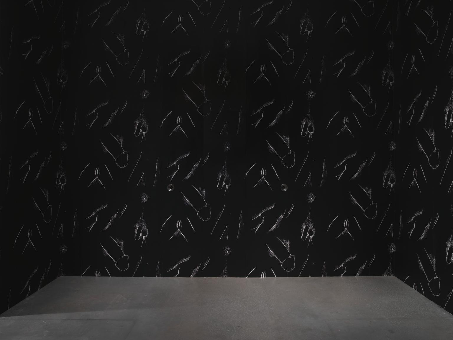 Male and Female Genital Wallpaper by Robert Gober